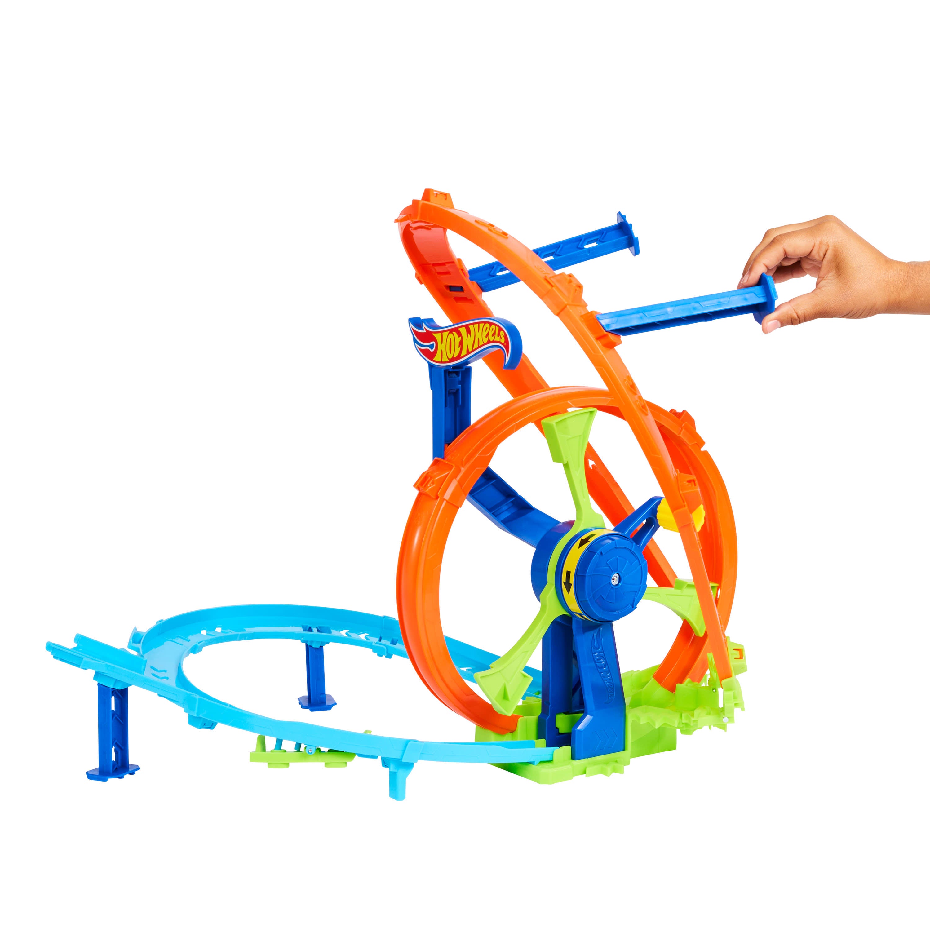 Hot Wheels Rapid Launch & Loop Stunt Tracks Playset - Ideal for Endless Racing Fun