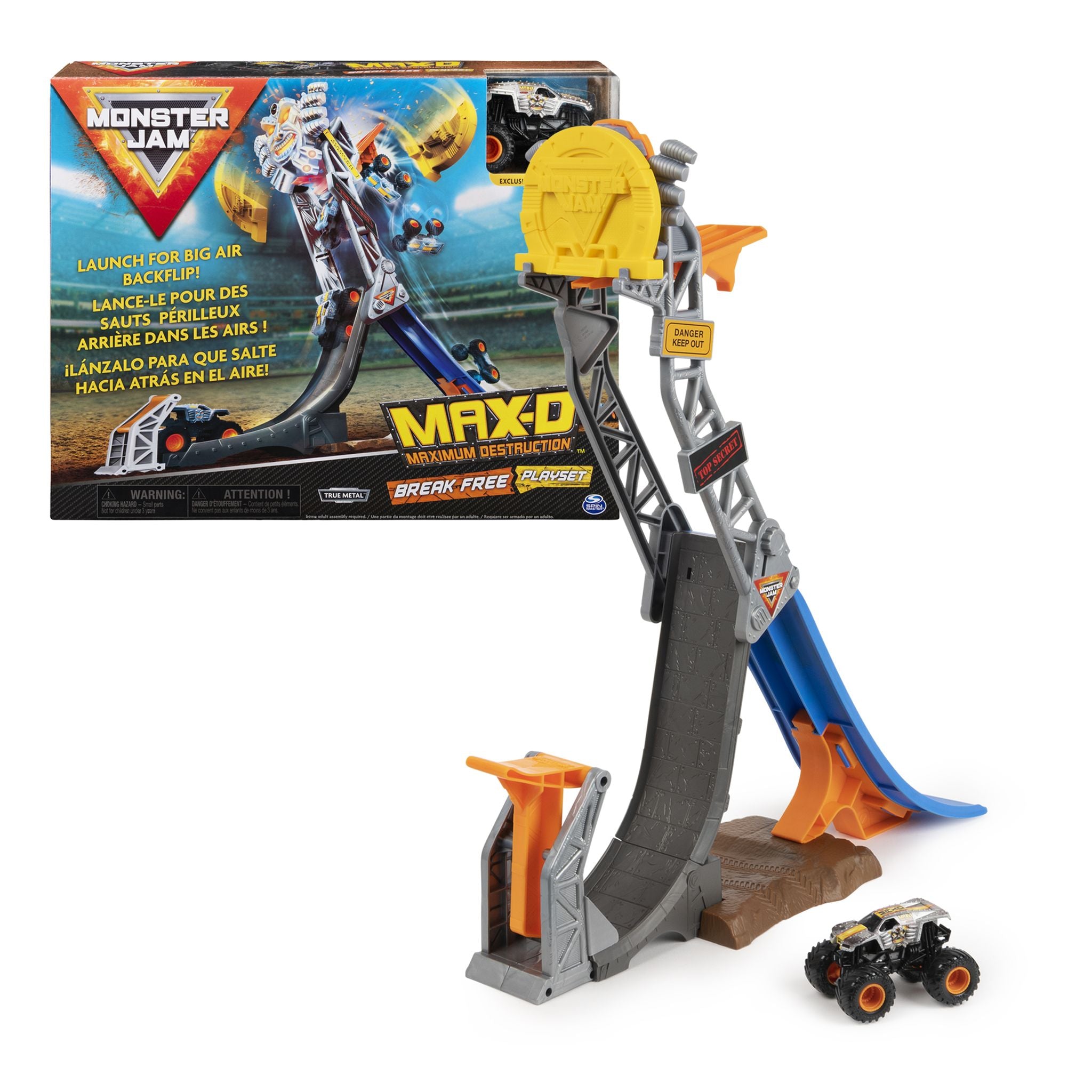 Monster Jam Max - D Break Free Playset: Exclusive 1:64 Scale for Epic Fun