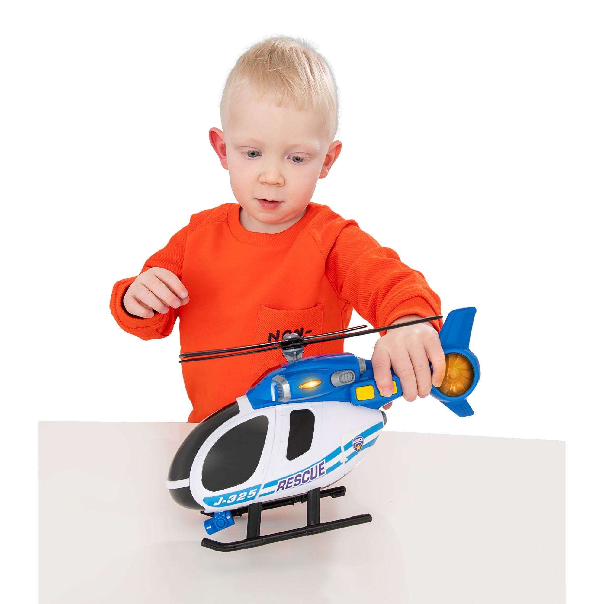 Hot Deal! Teamsterz Mighty Machines Police Helicopter Transporter with Light & Sound