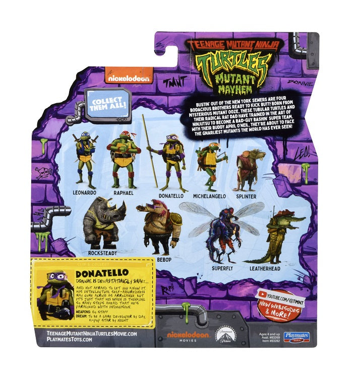 Teenage Mutant Ninja Turtles: Mutant Mayhem - 4.5-Inch Highly Detailed Donatello Basic Figure