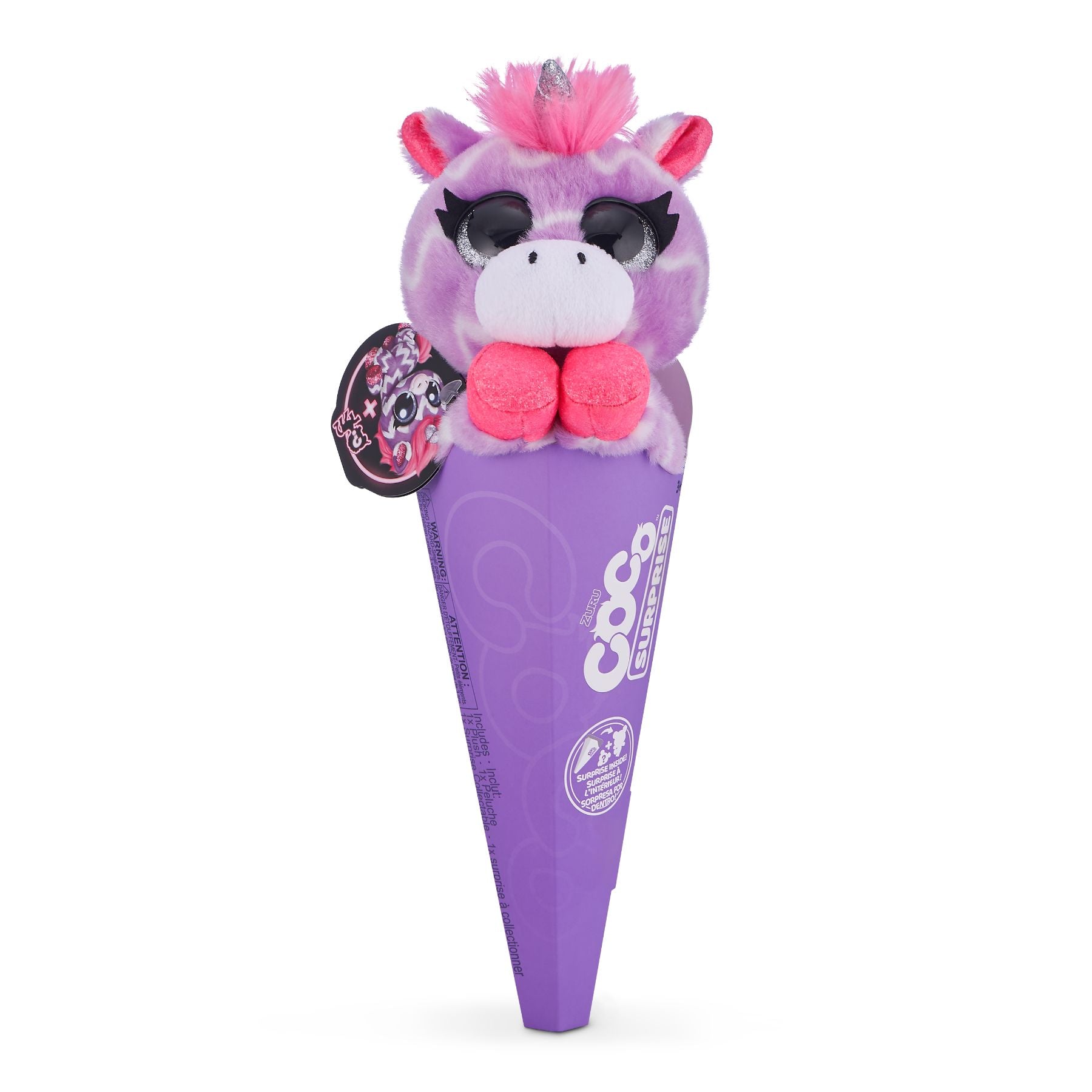 ZURU Coco Surprise Neon Ziggy - Adorable Plush with Hidden Surprise