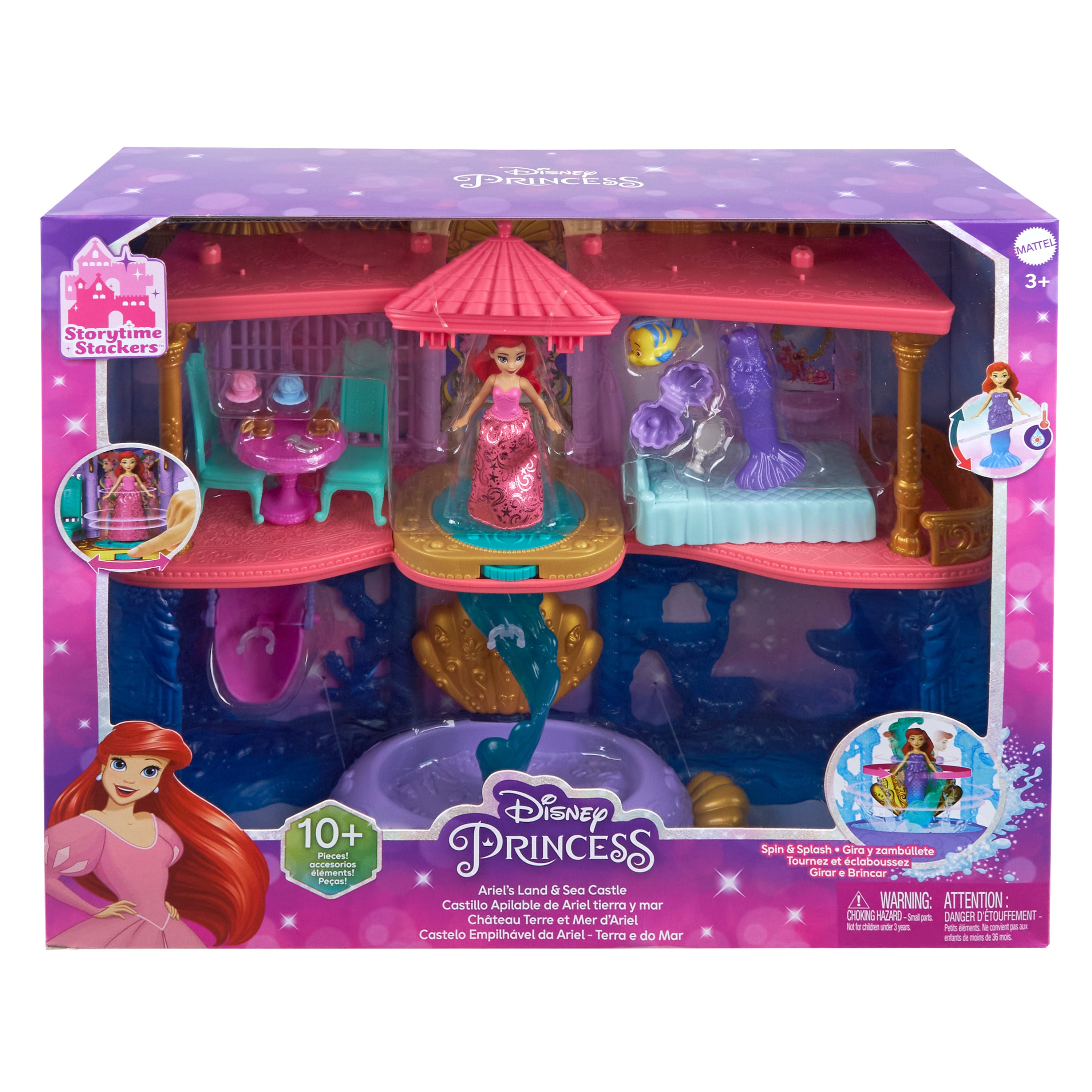 Disney Princess Ariel's Charming Stackable Land & Sea Castle Playset