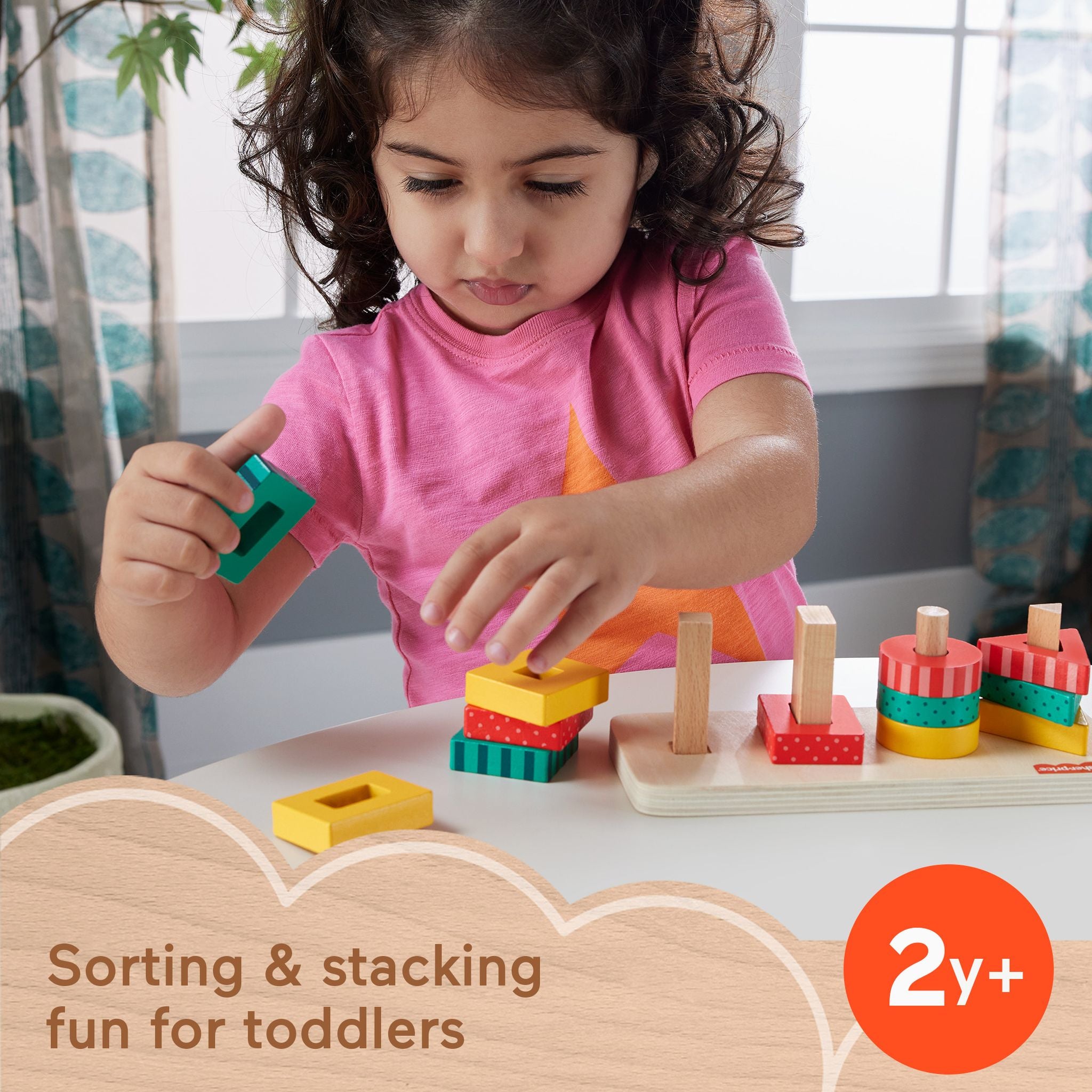 Fisher-Price's Amazing Wooden Shape Stacker for Toddlers