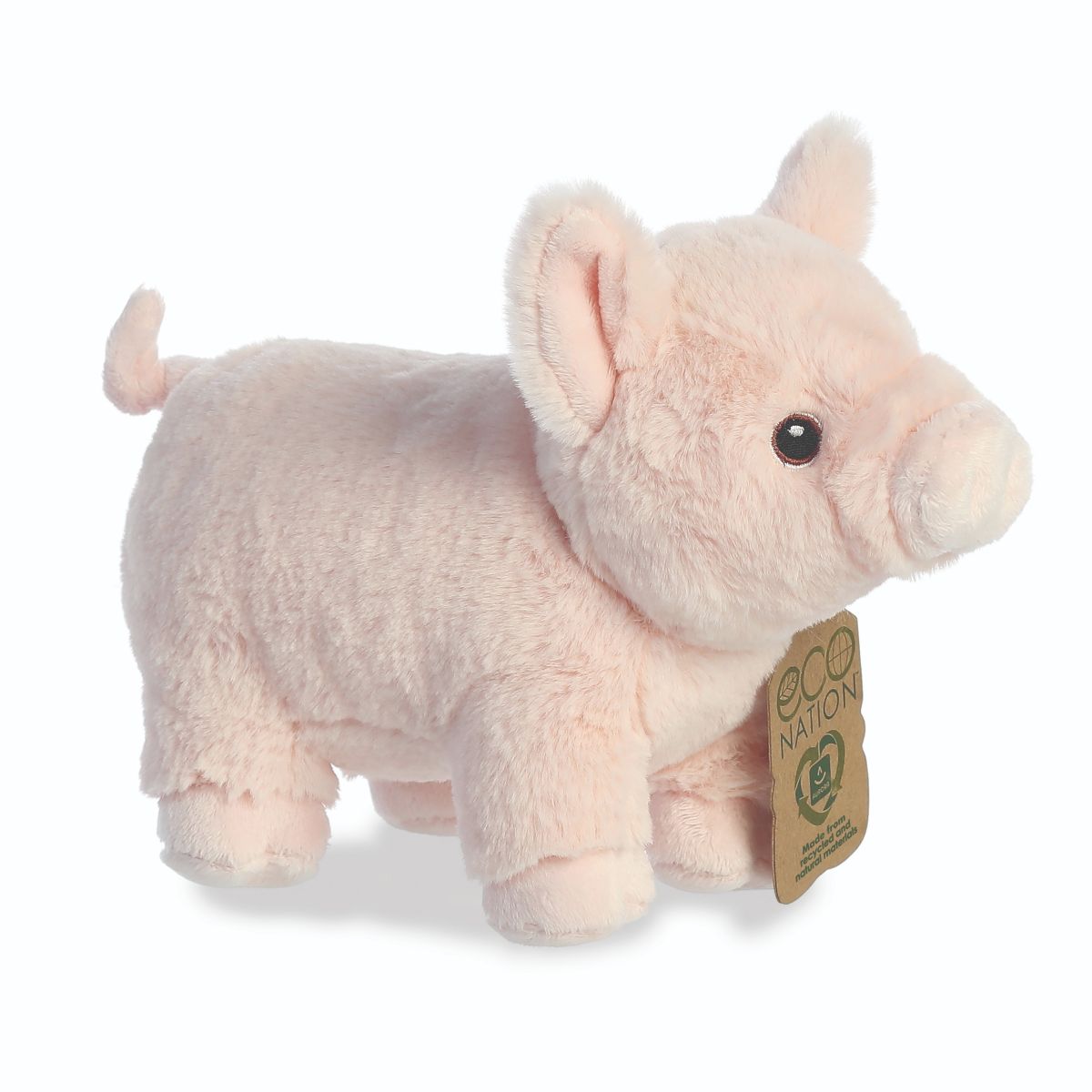 Get This Adorable Light Pink Pig Plush from Aurora's Sustainable Eco Nation Collection