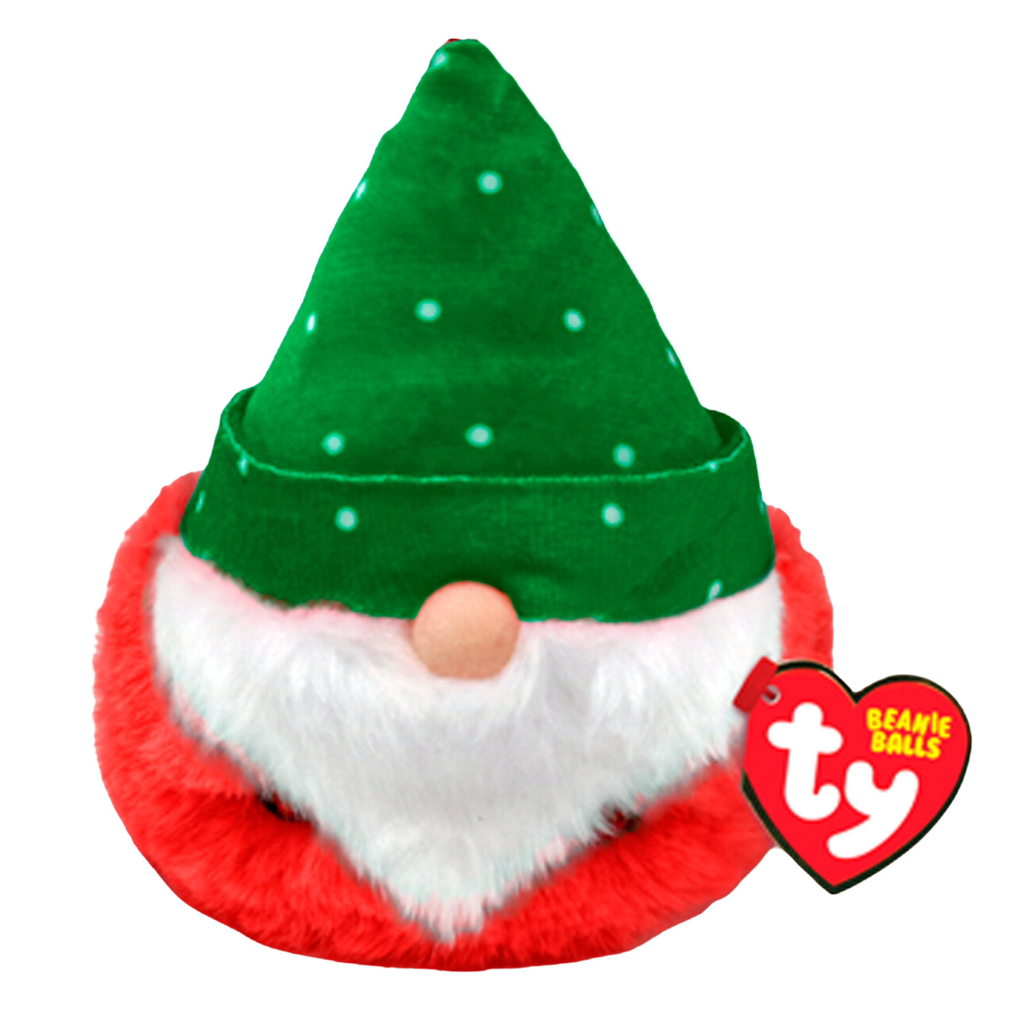 Ty Beanie Balls - Lucky Turvey Gnome Ball with Green Hat