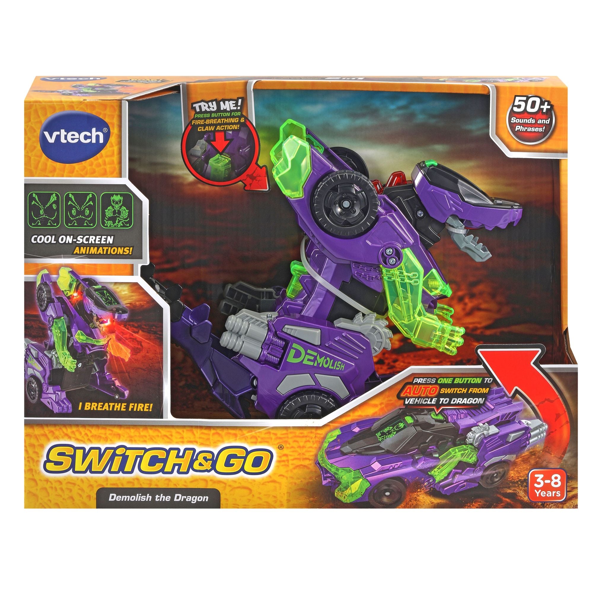 VTech Switch & Go: Demolish the Dragon - A Thrilling 2-in-1 Toy