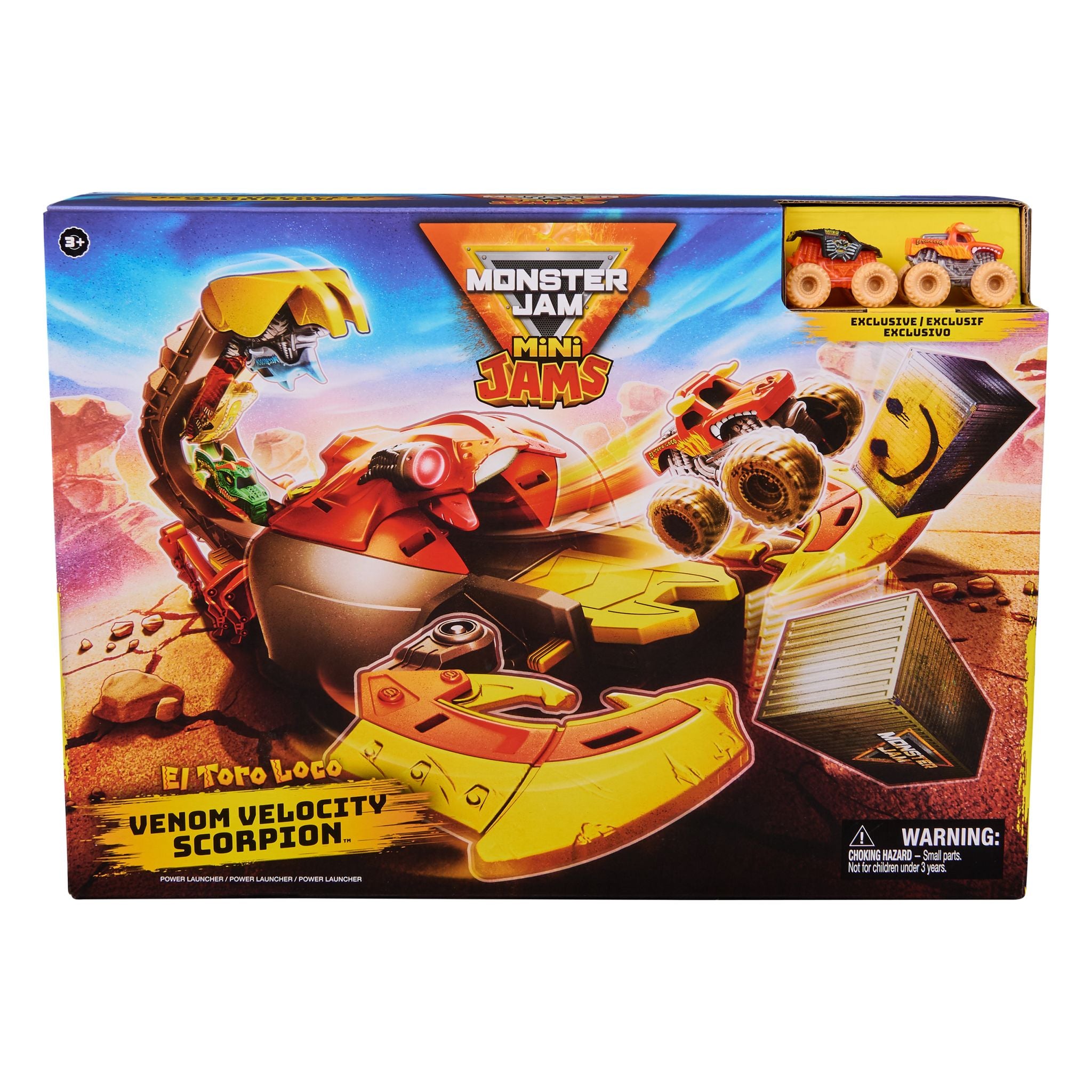 Monster Jam Mini Jams El Toro Loco & Max - D Venom Velocity Scorpion Playset