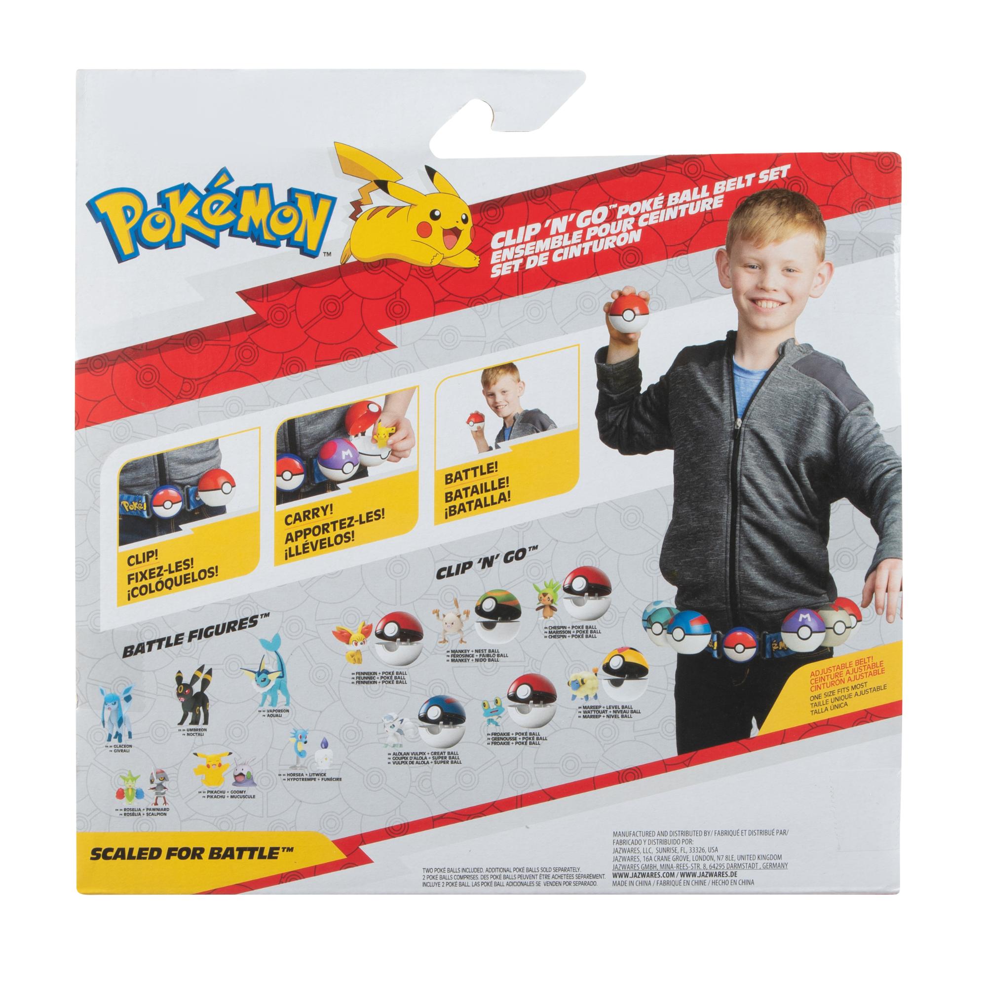 Hot! Pokemon Clip N Go Poke Ball Belt Set with Squirtle