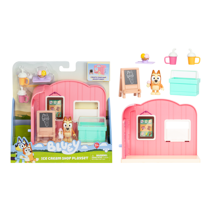 Hot Sale! Bluey Series 10 Mini Ice Cream Shop Playset for Imaginative Play