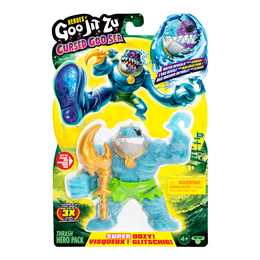 Hot! Heroes Of Goo Jit Zu Cursed Goo Sea S10 - Thrash Hero Pack