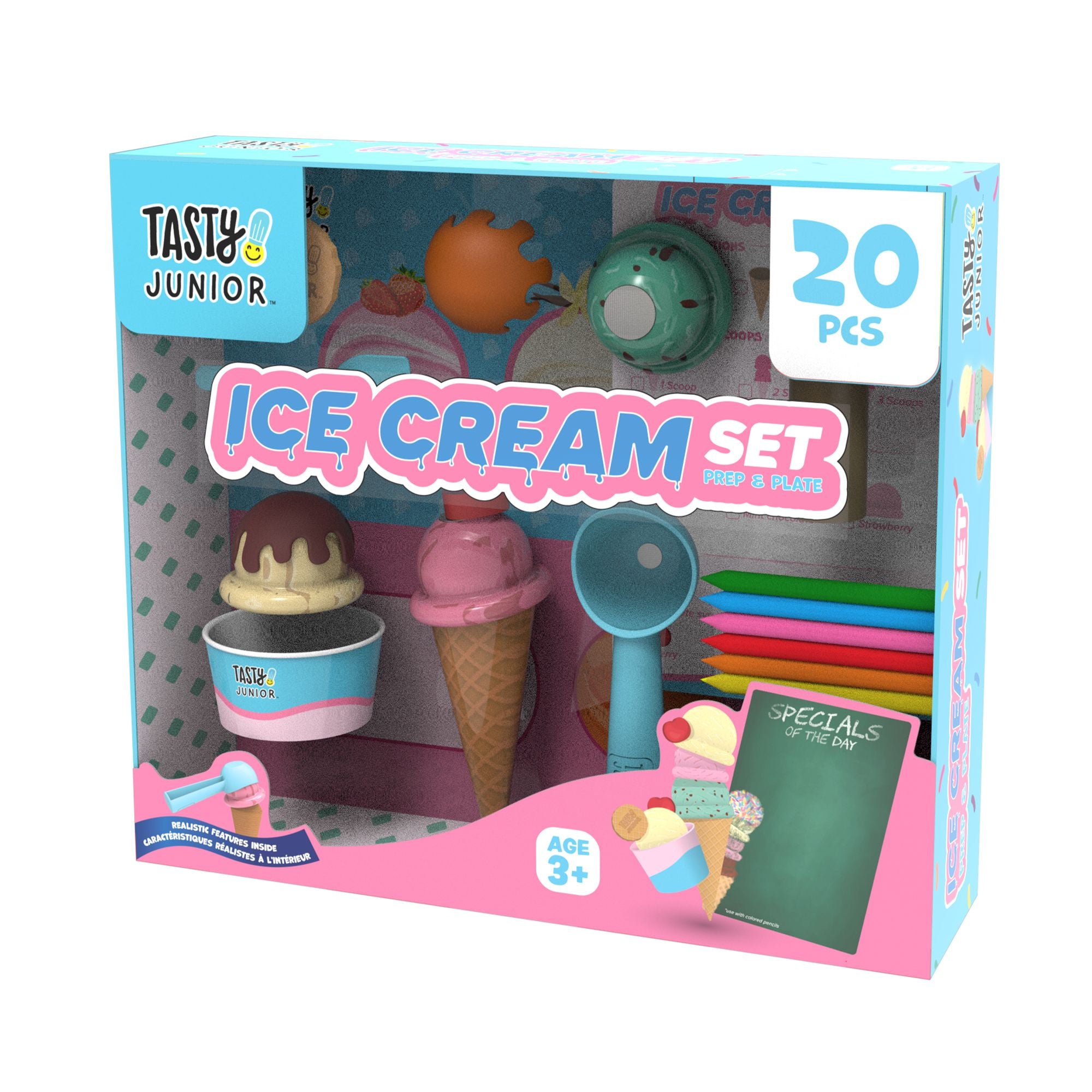 Delicious 20-Piece Junior Ice Cream Preparation and Plate Set