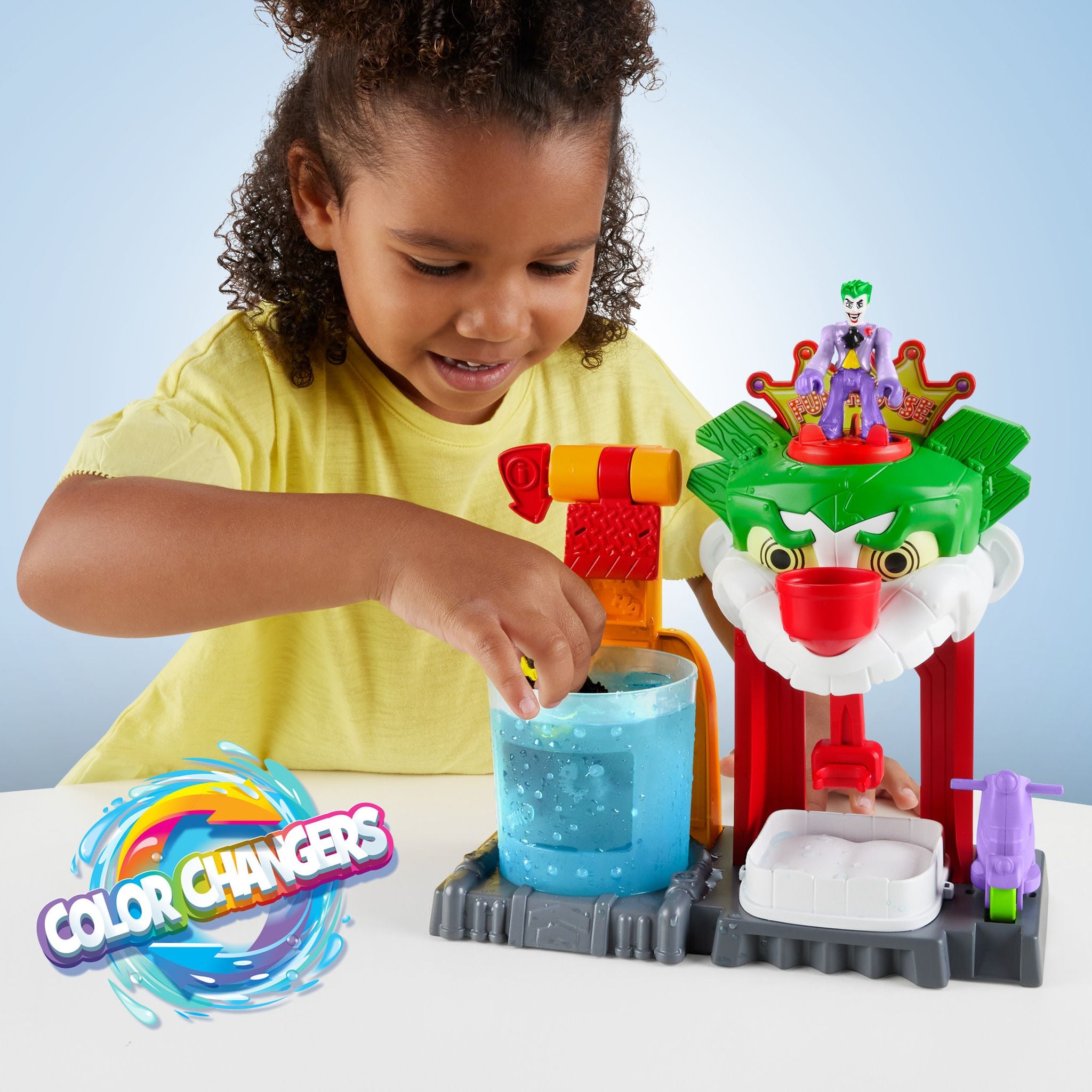 Hot Deal! Fisher-Price Imaginext Color Changers DC Super Friends The Joker Funhouse Playset