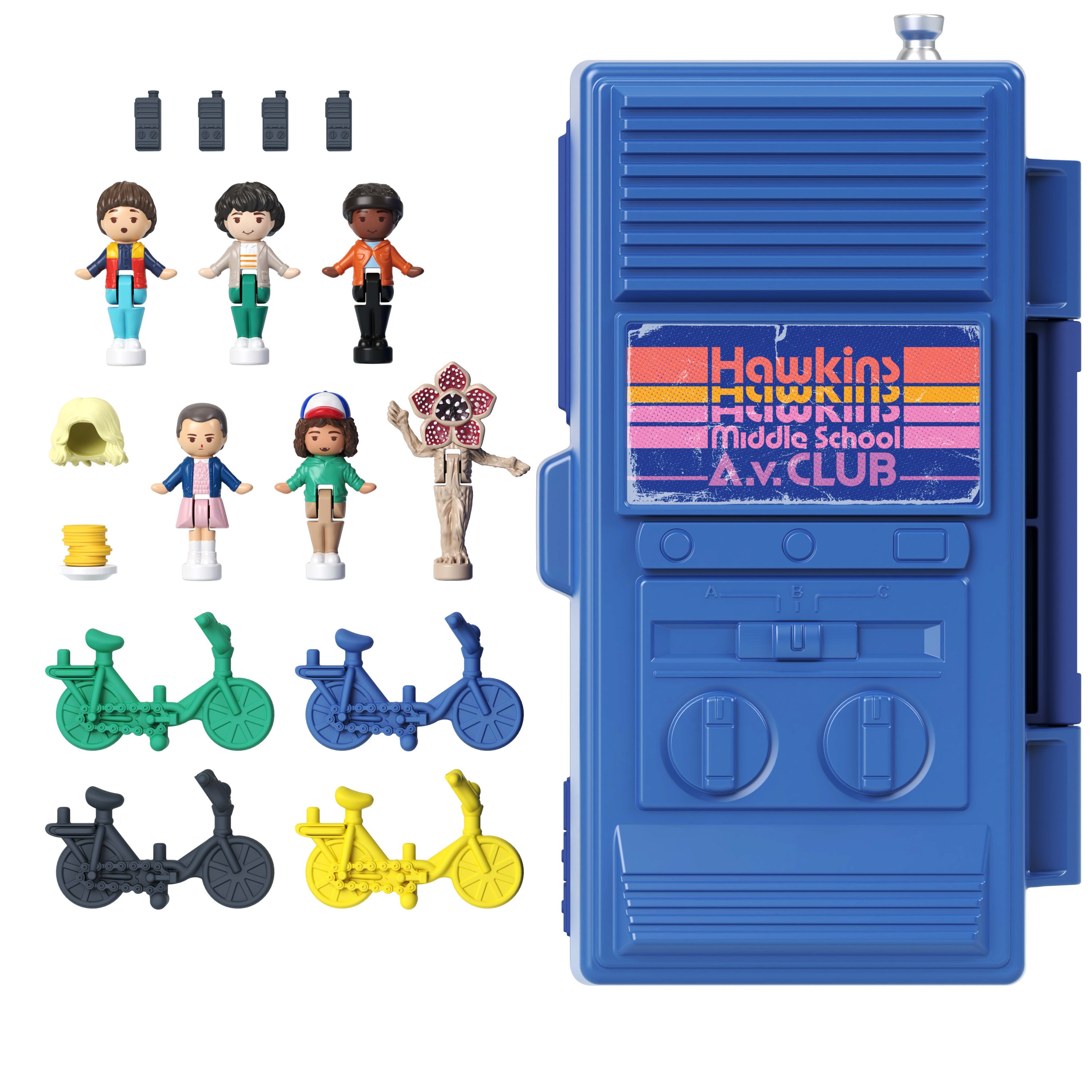 Polly Pocket Stranger Things Dual - Sided Walkie - Talkie - Shaped Compact Set