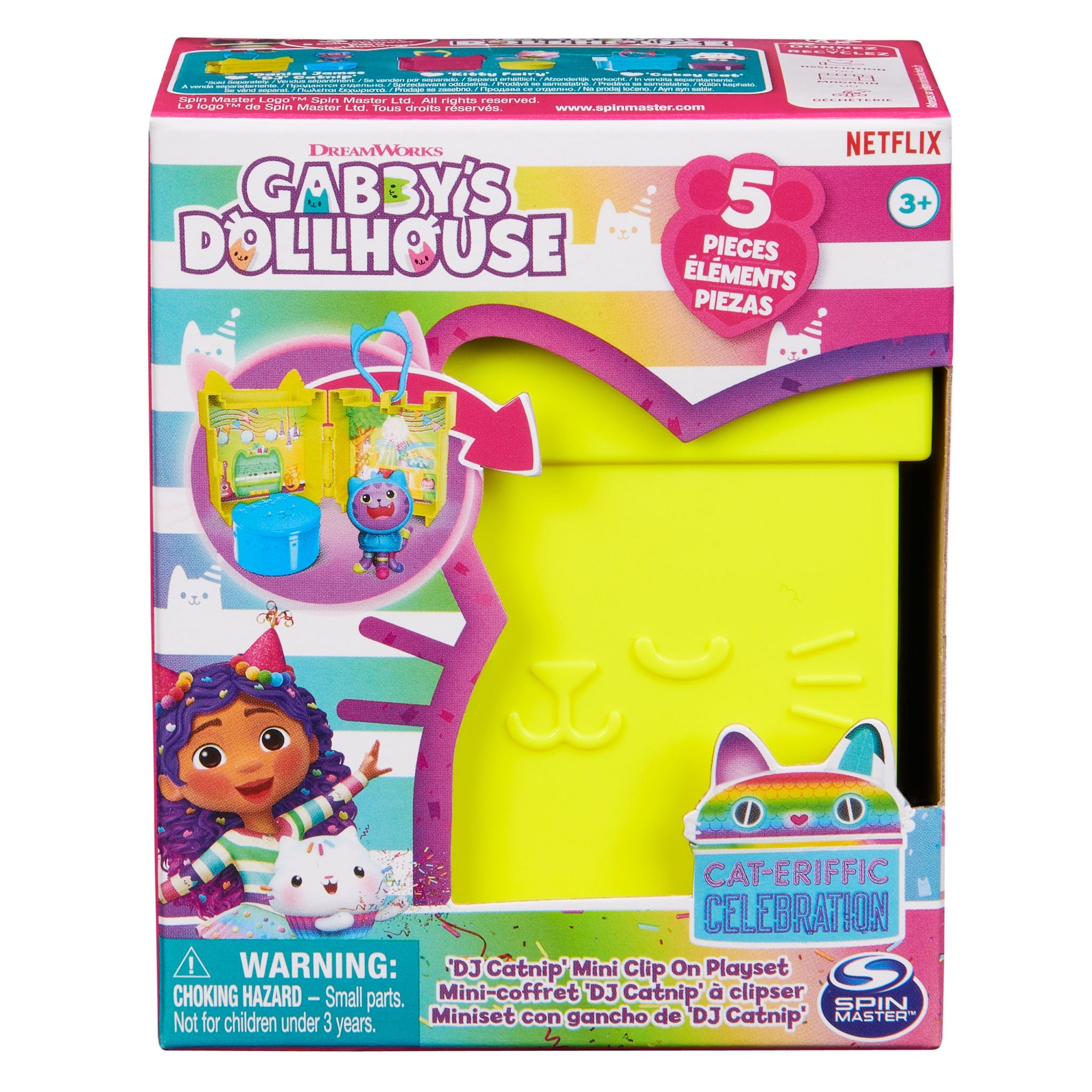 Gabby's Dollhouse Dj Catnip Clip - On Mini Playset for Adventure - Loving Kids