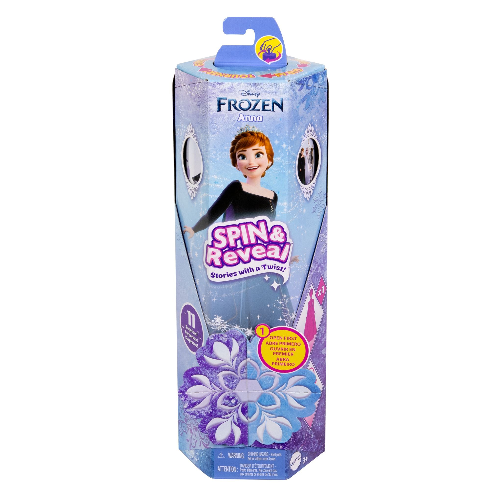 Hot Deal! Disney Frozen Unboxing Set with Spin & Reveal Anna Fashion Doll