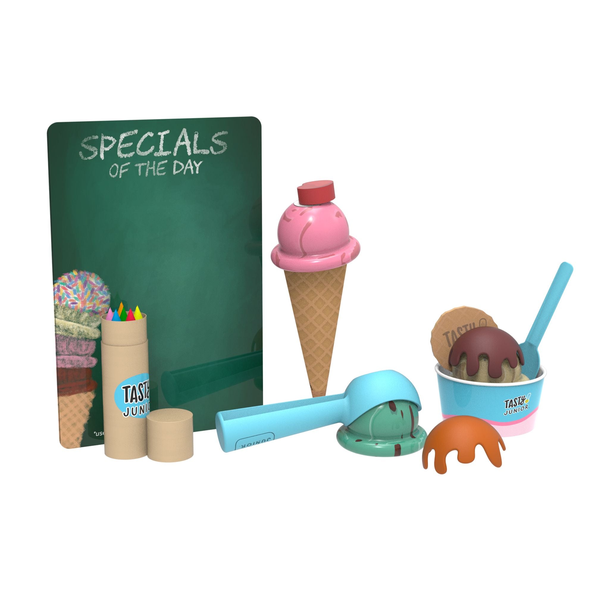 Delicious 20-Piece Junior Ice Cream Preparation and Plate Set