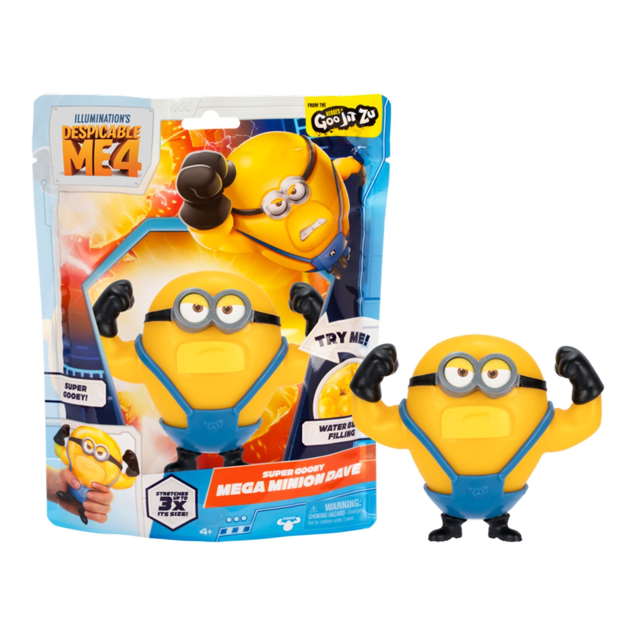 Hot! Despicable Me 4 Stretchy Mega Minion Dave Toy