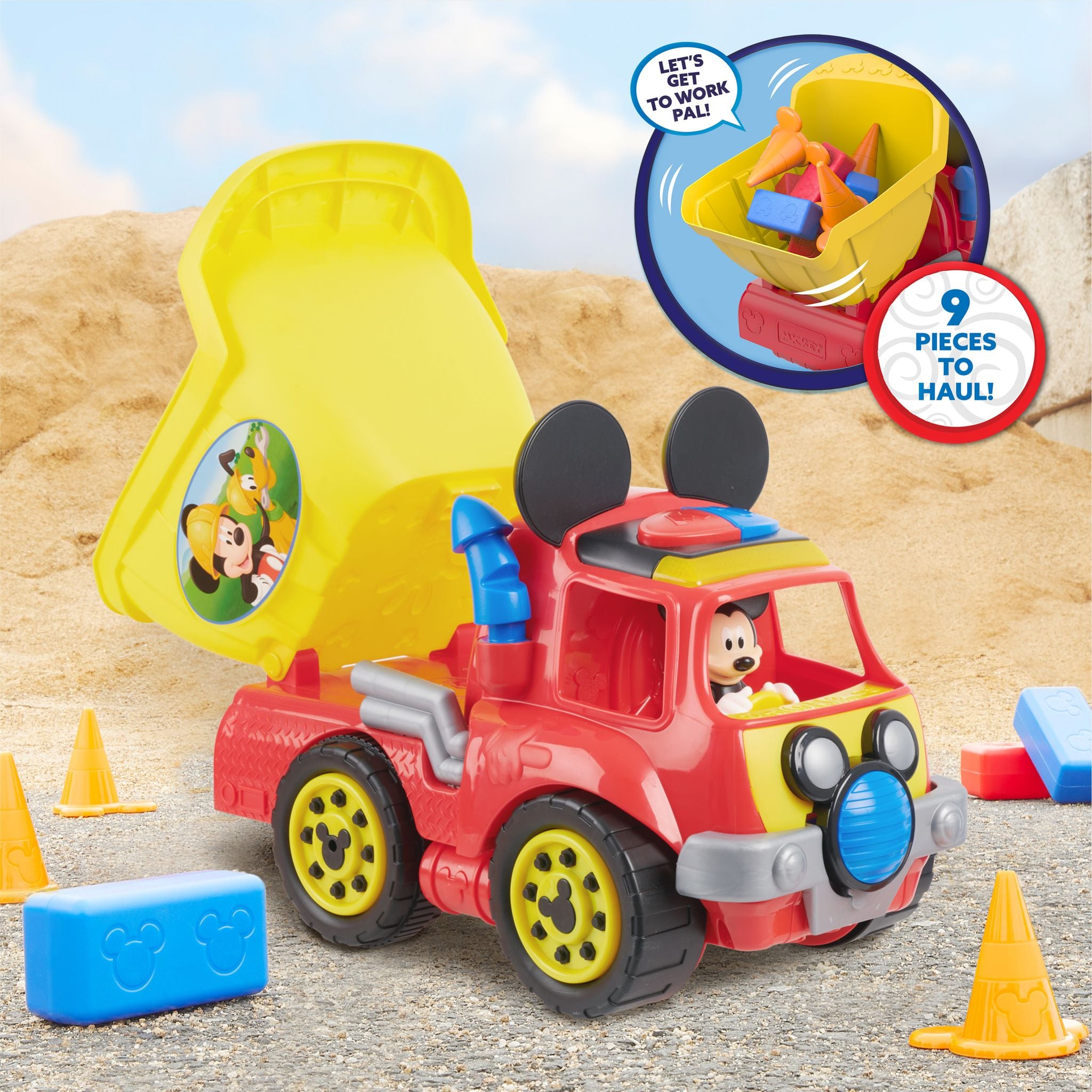 Hot Deal! Disney Junior Mickey Mouse Motorized Wacky Wheeler Dump Truck Toy