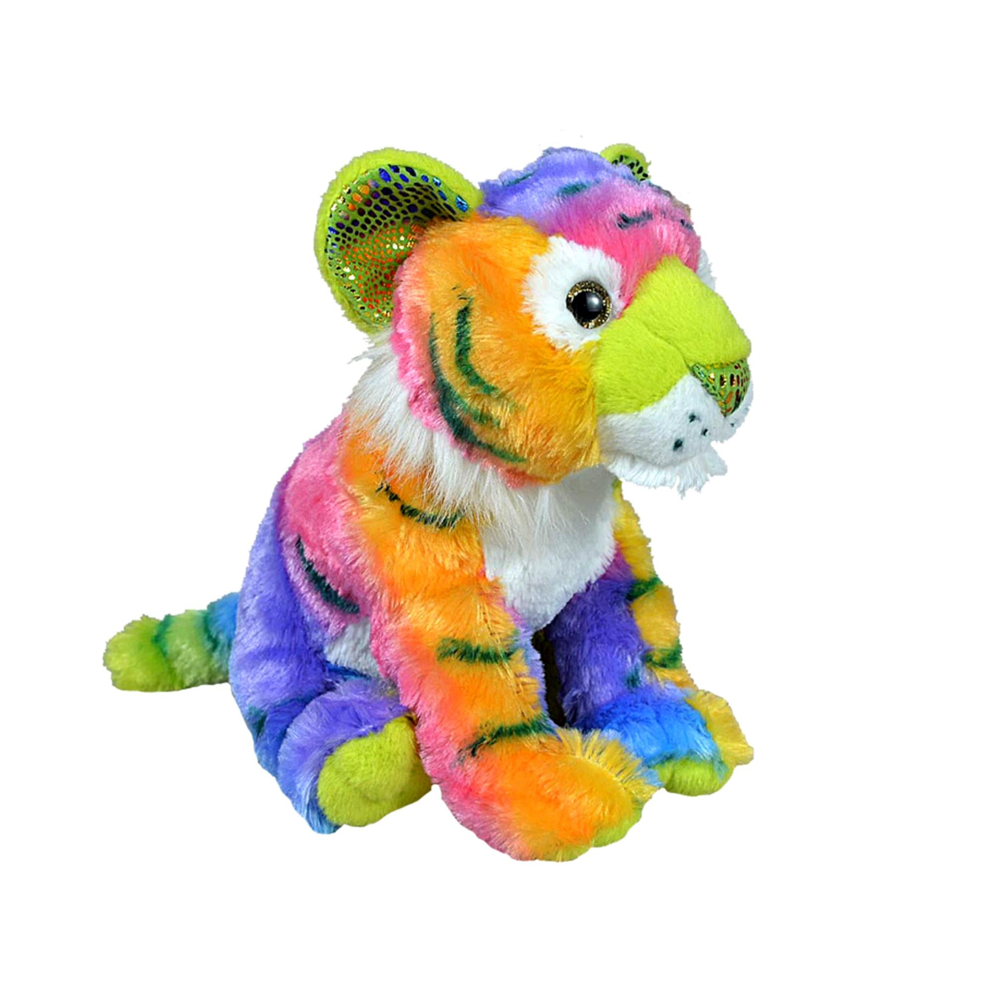 Wild Republic 12-Inch Eco-Friendly Rainbowkins Tiger Plush Toy