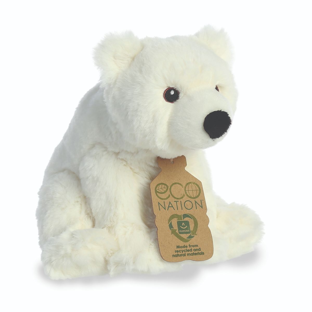 Aurora Eco Nation Soft Polar Bear Plush - Sustainable & Adorable