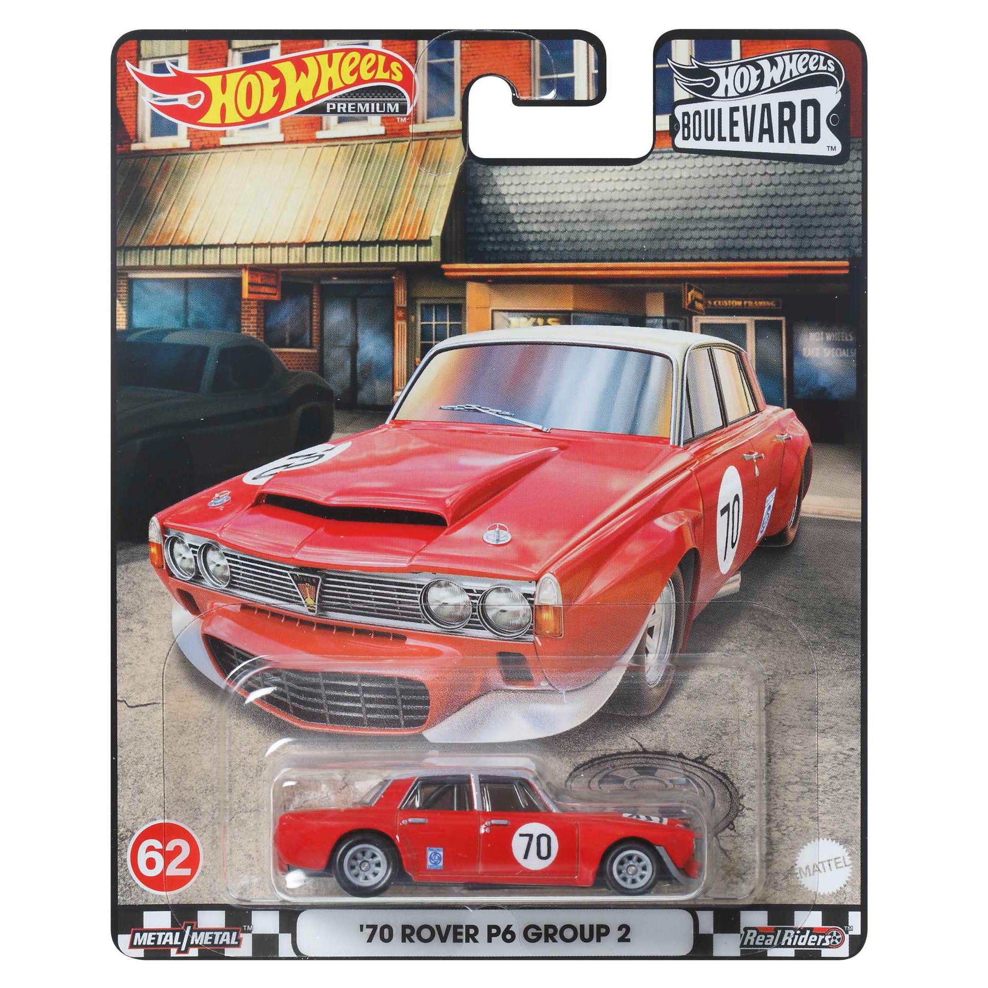 Hot Wheels 1:64 Scale Collectible '70 Rover P6 Group 2 Boulevard Vehicle - Must - Have for Enthusiasts