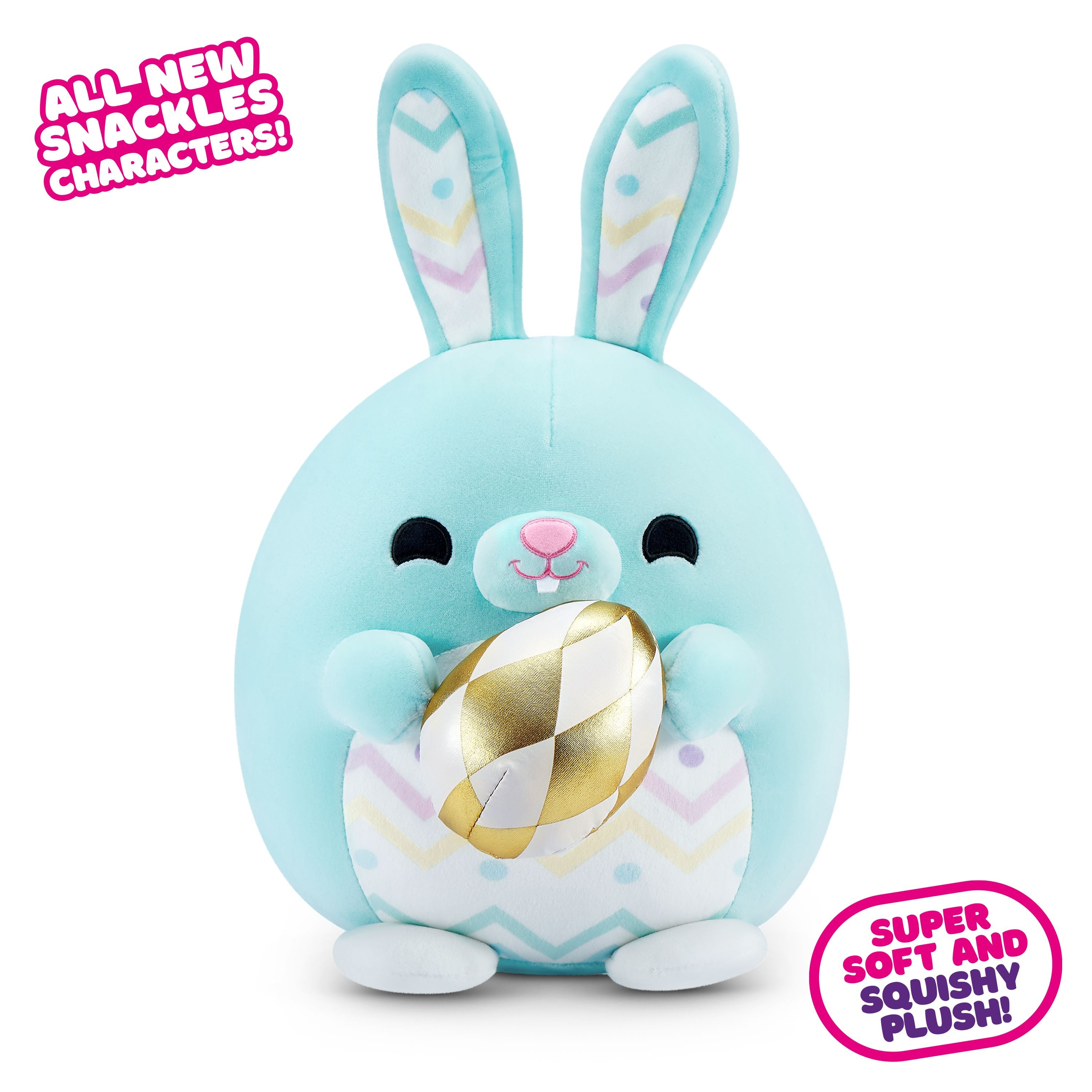 ZURU 8-Inch Soft Easter Snackles Plush - Adorable April Bunny