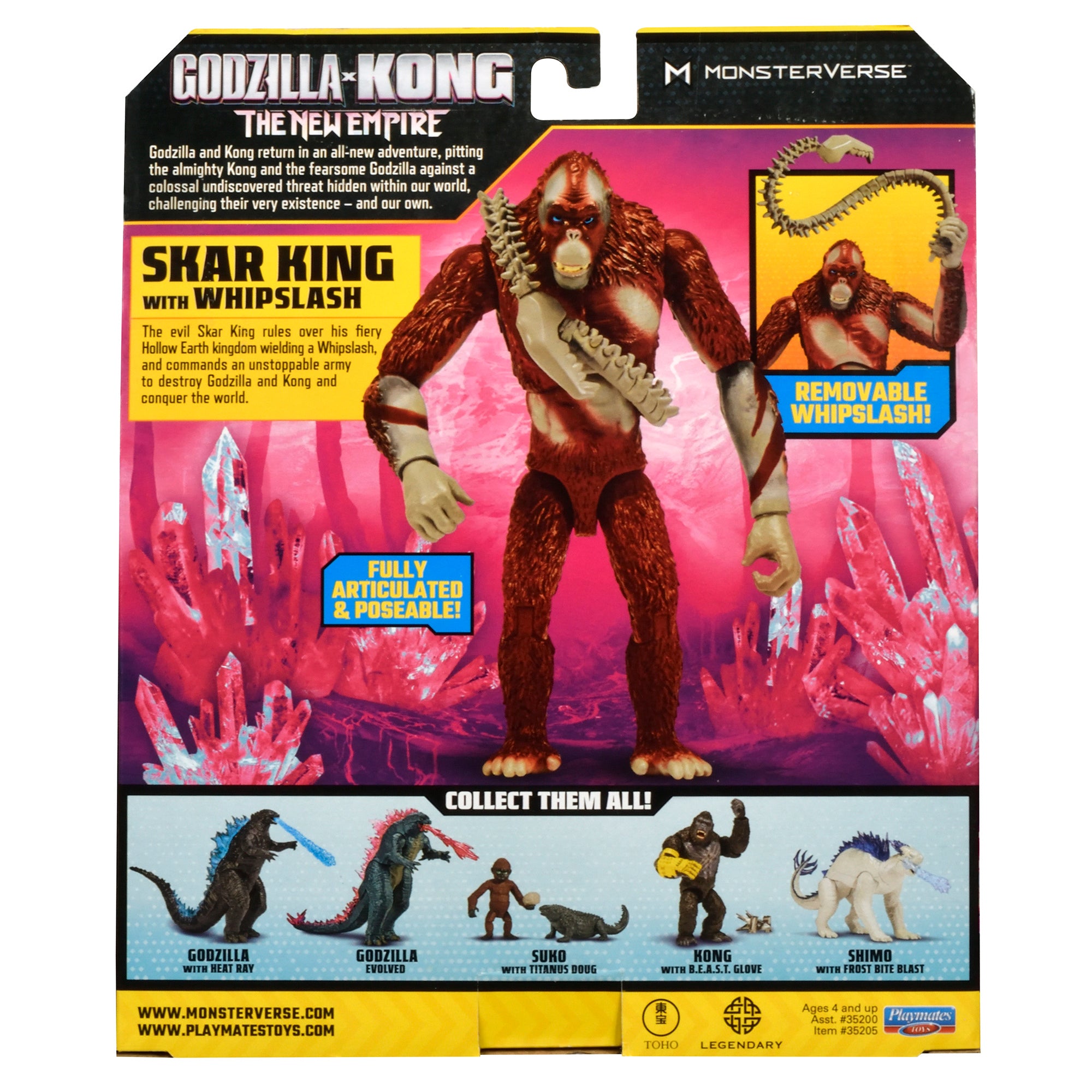 Hot! Godzilla x Kong The New Empire 6-Inch Skar King Figure with Whiplash
