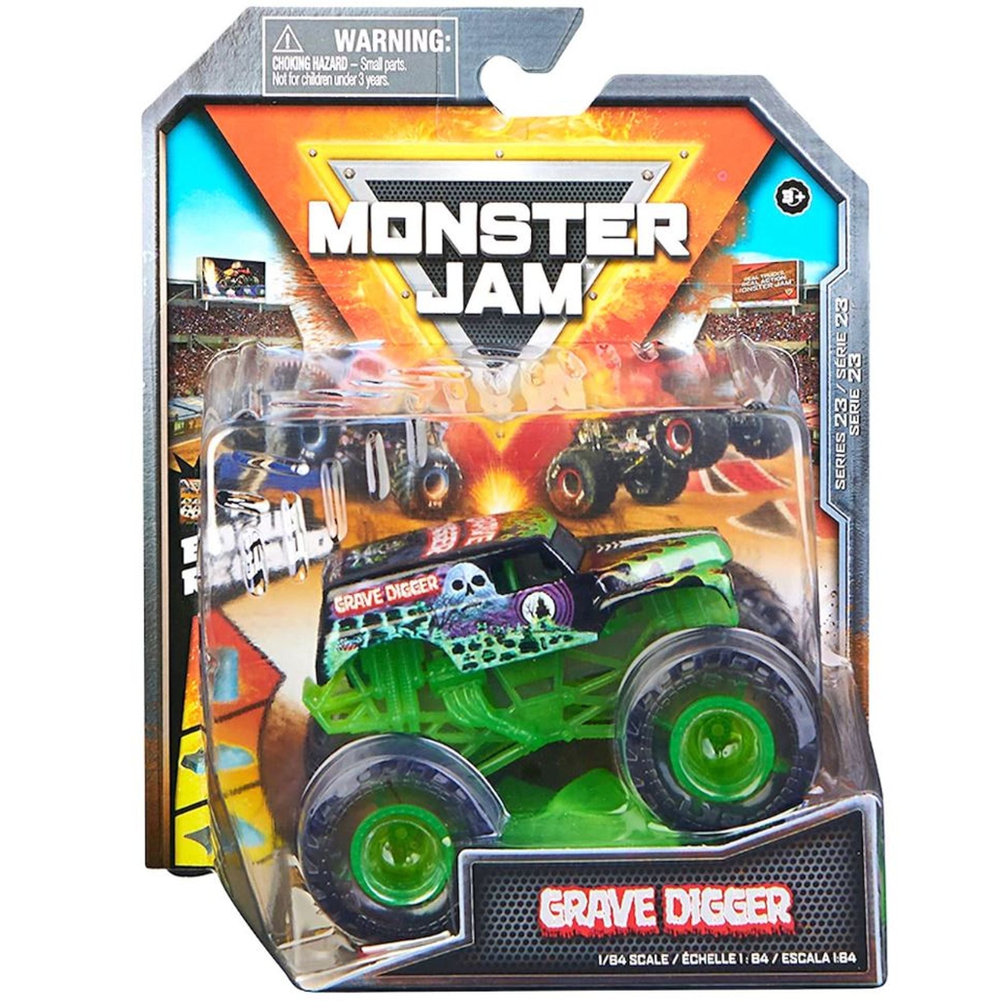 1:64 Scale Die-Cast Monster Jam Series 23 Grave Digger Toy Truck