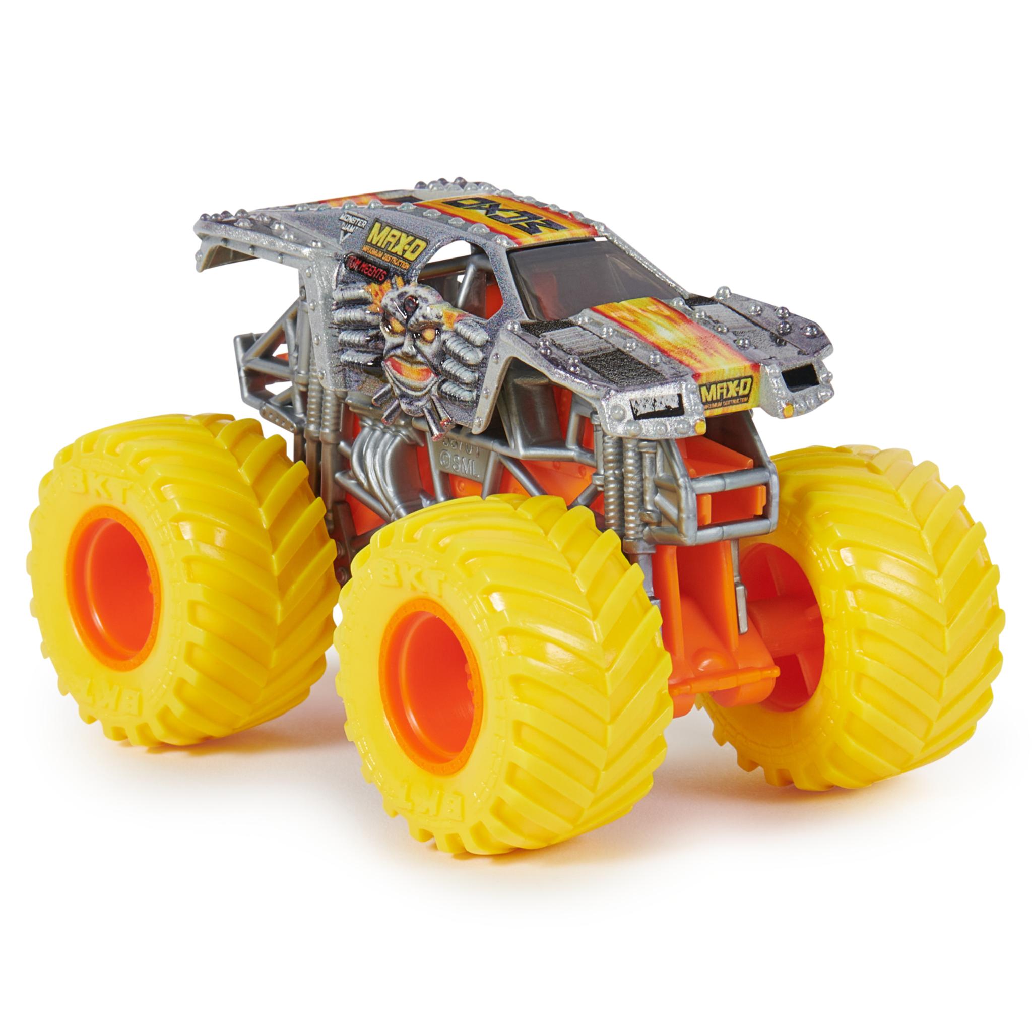 1:64 Scale 2-Pack Monster Jam Toys: Grave Digger vs Max-D Maximum Destruction