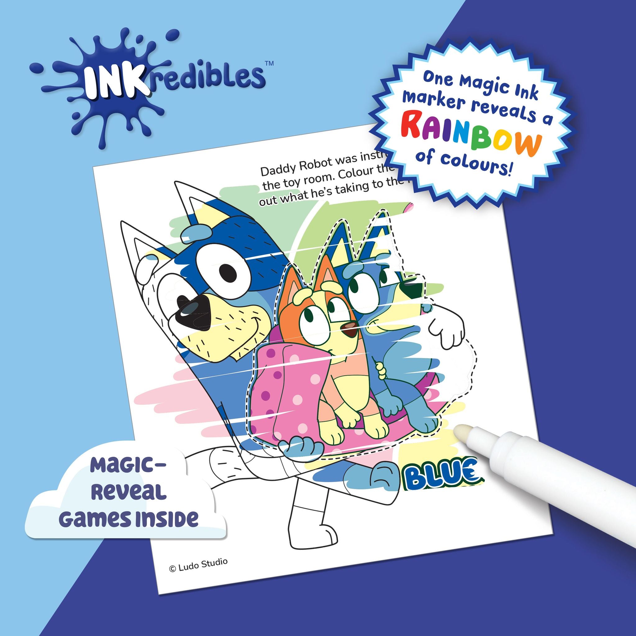 Hot! Inkredibles Bluey Magic Ink Activity Book