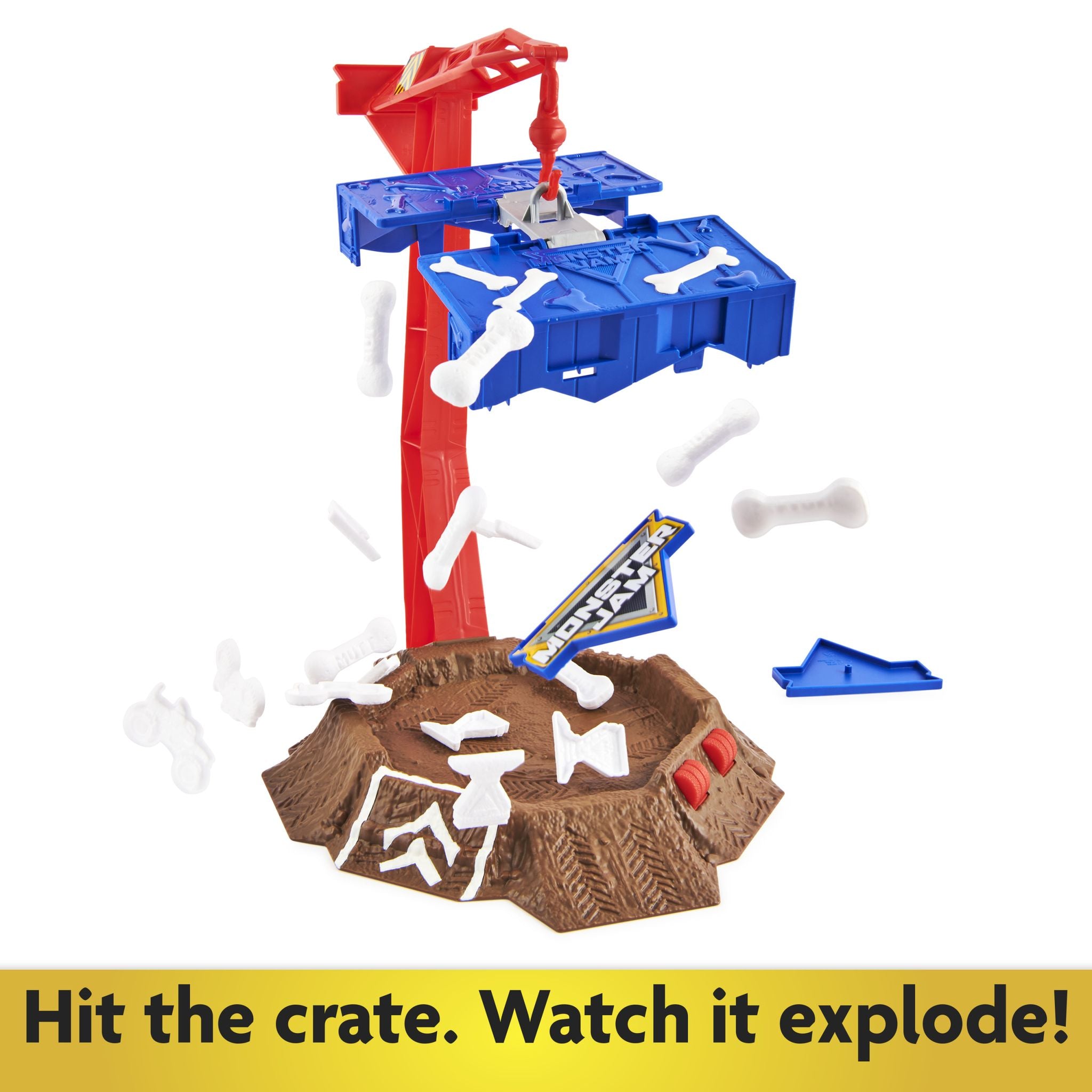 Monster Jam Monster Mutt Dalmatian Blastin' Bones - An Exclusive Action Playset