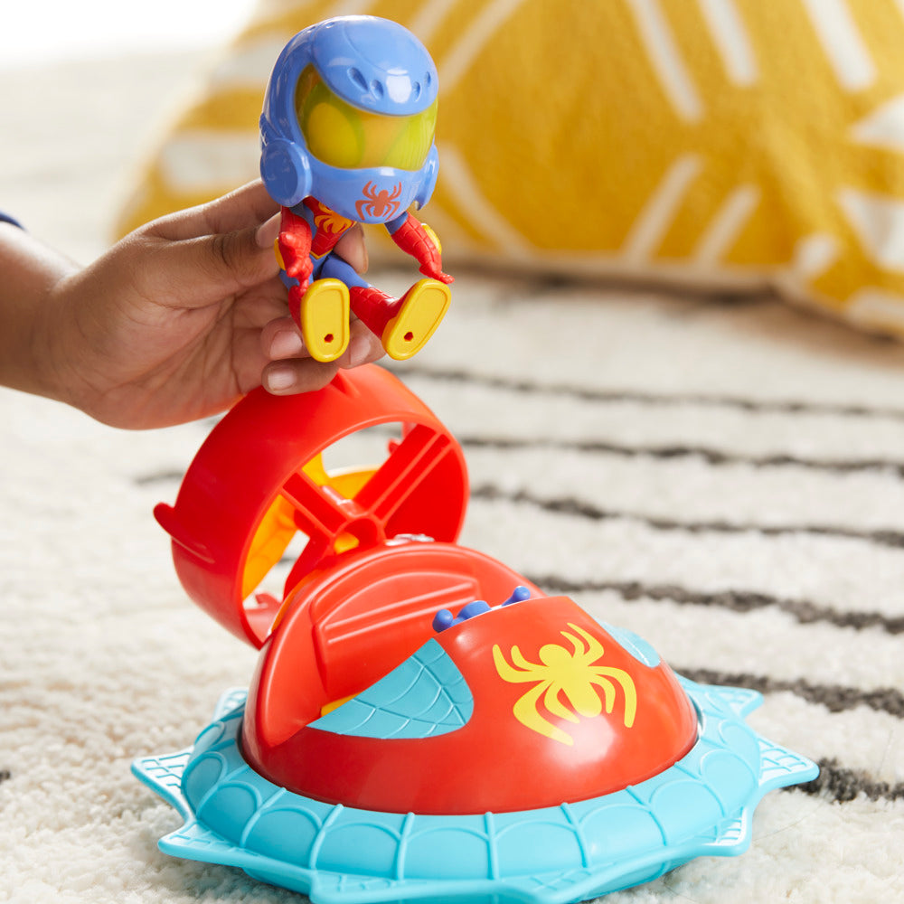 Hot Sale! Marvel Spidey And His Amazing Friends Web - Spinners Spidey with Hover Spin Toy Set