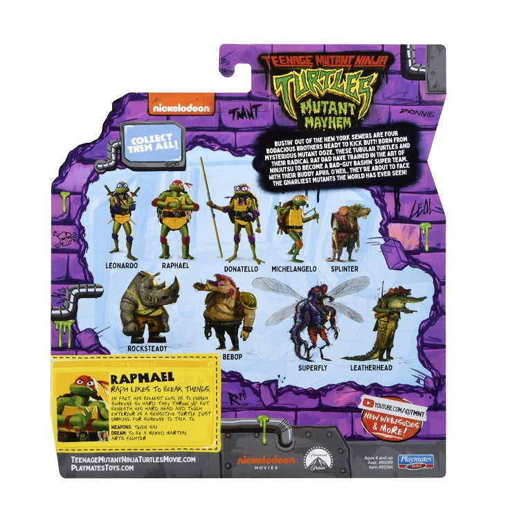 Hot Sale! Teenage Mutant Ninja Turtles Mutant Mayhem Basic Action Figure - Raphael