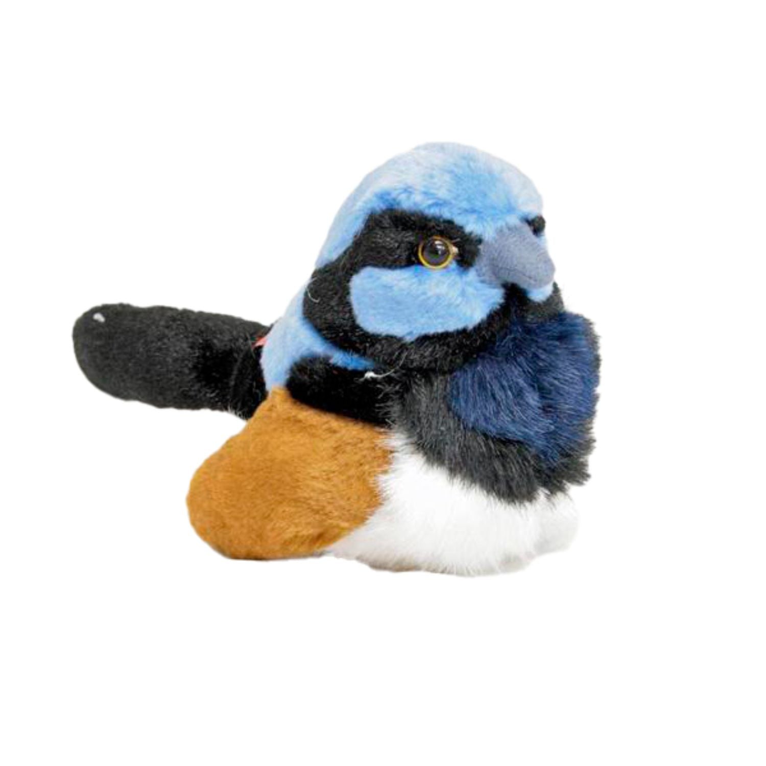 7-Inch Wild Republic Sound-Emitting Fairy Wren Bird Toy - Eco-Friendly and Washable!