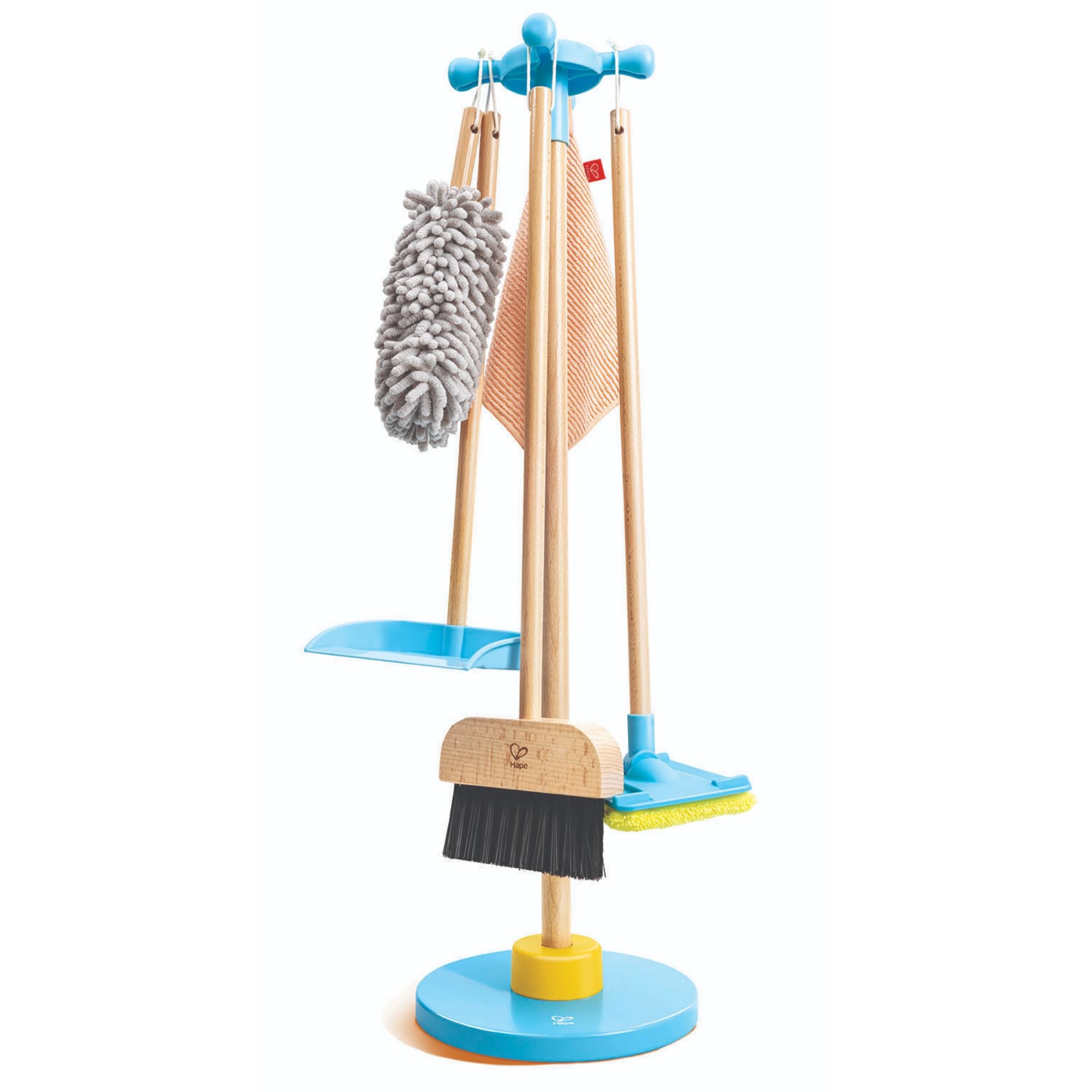 Hape Wooden Cleaning Play Set - Ideal Toy for 3+ Year Olds, Complete with Broom, Mop & More!