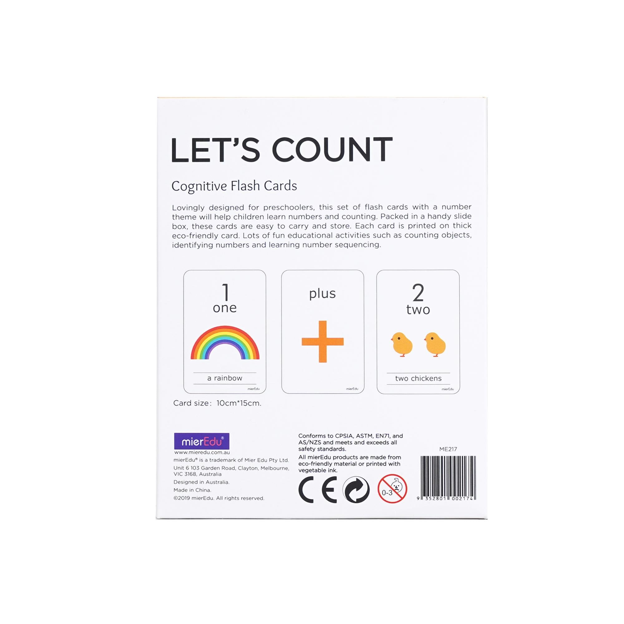 Hot Sale! MierEdu Educational Cognitive Flash Cards for Preschoolers - Let's Learn Counting