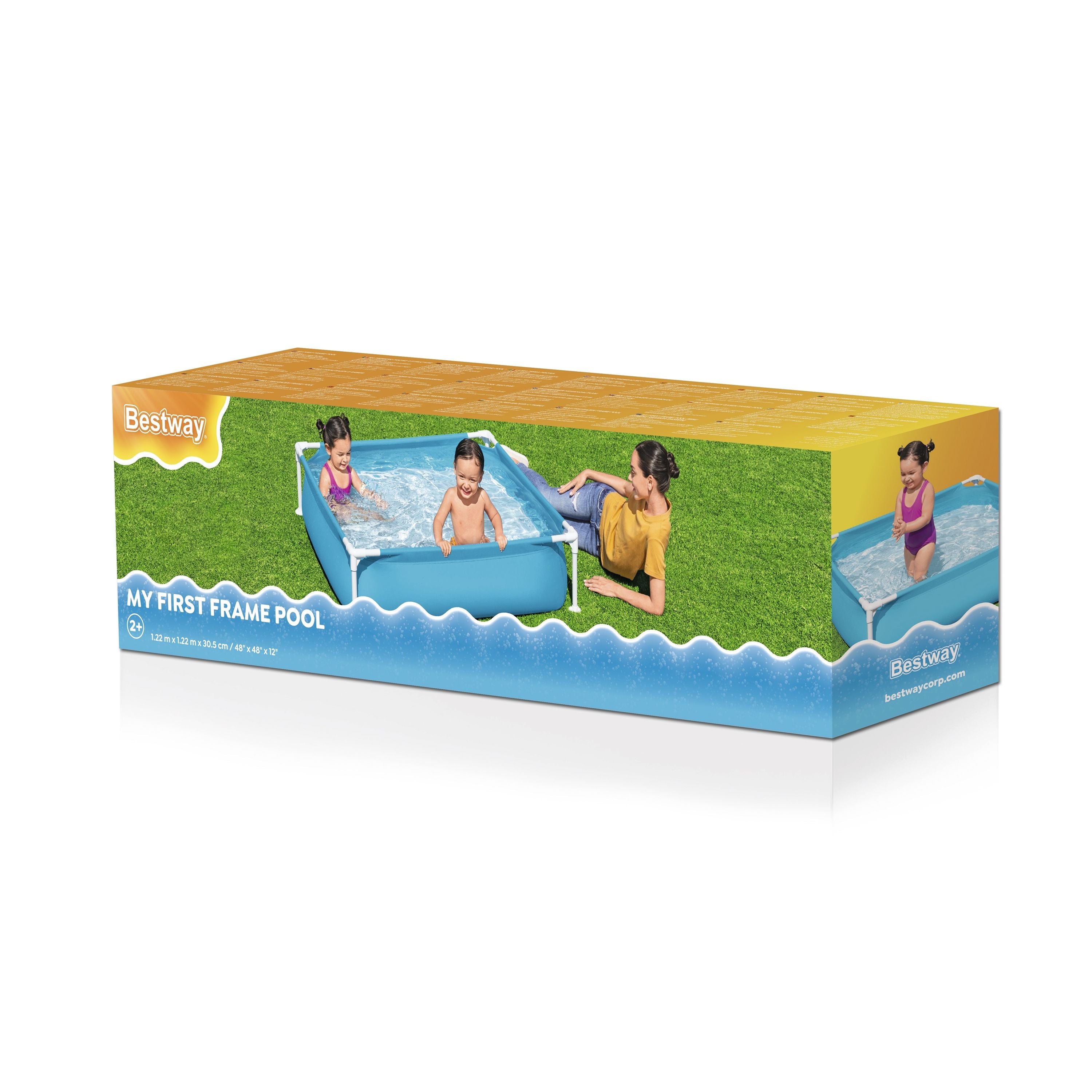 Bestway Durable 1.22m Frame Pool for Young Kids' Summer Fun