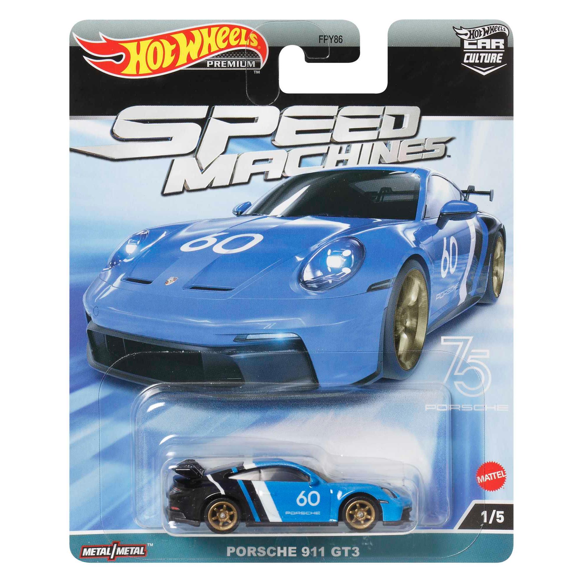 Hot Deal! Hot Wheels 1/64 Scale Car Culture Speed Machines - Porsche 911 GT3 Vehicle
