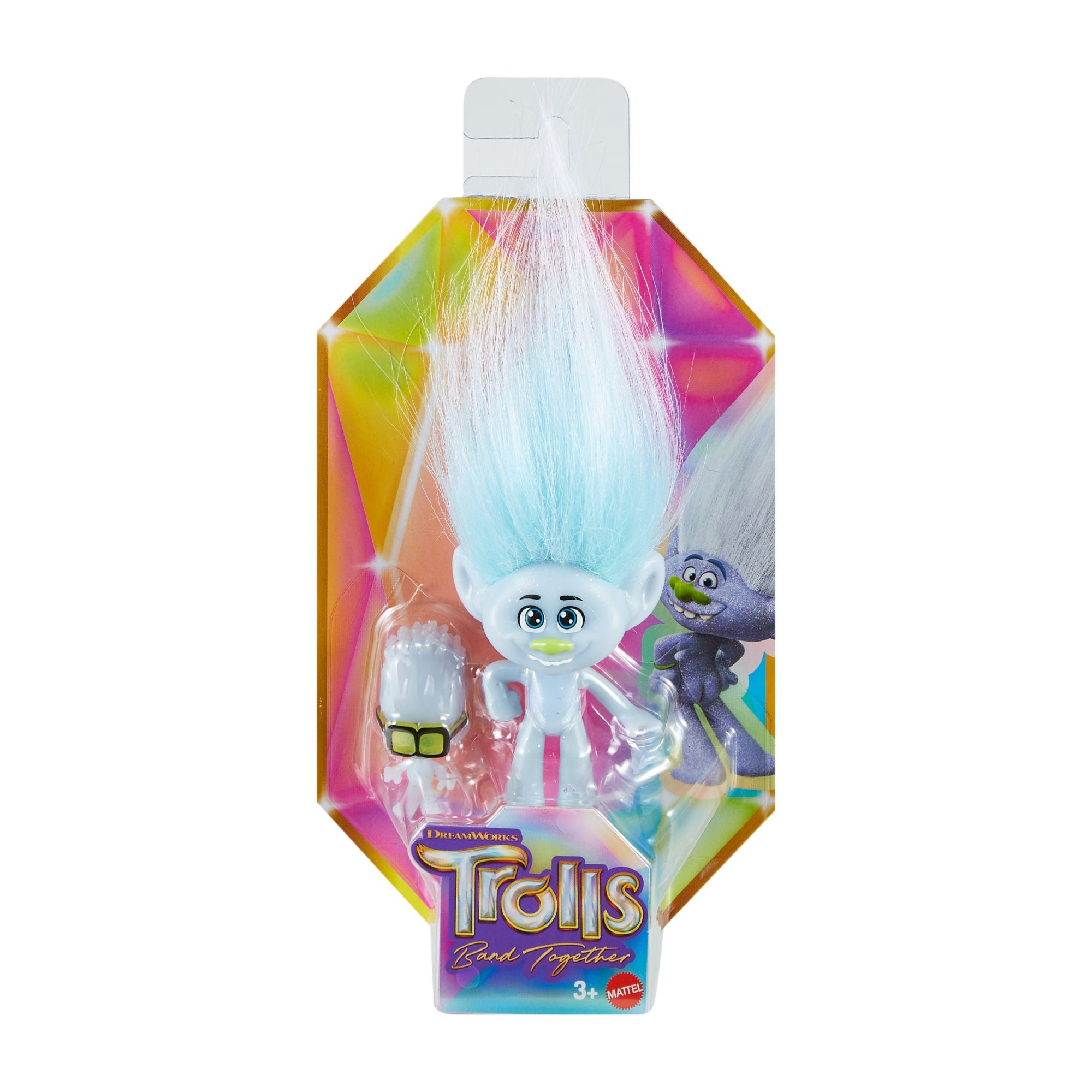 DreamWorks Trolls 3 Band Together: Guy Diamond Plush Doll with Removable Fashion