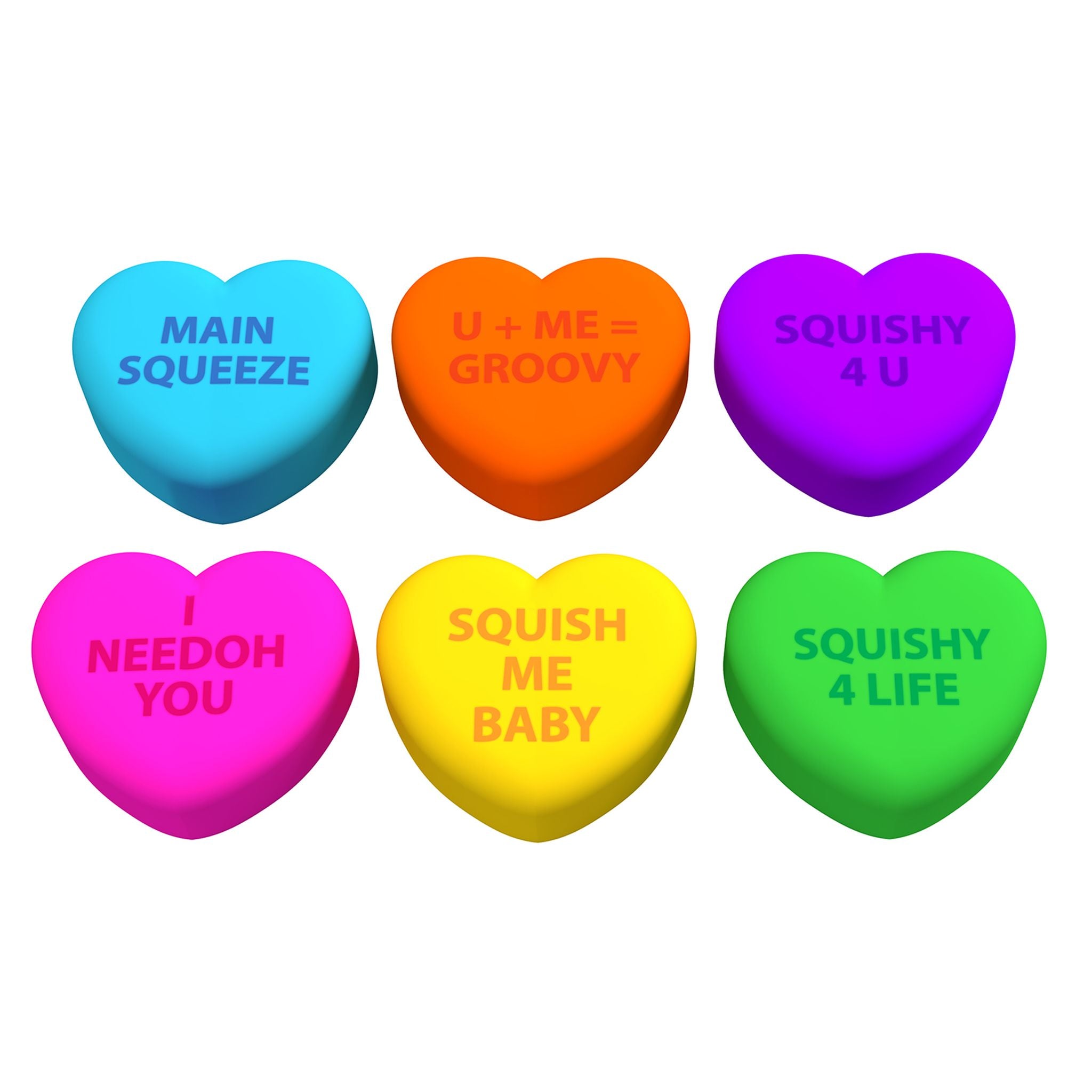 Schylling NeeDoh Teenie Squeeze Hearts - Assorted Styles, Great for Valentine's Day