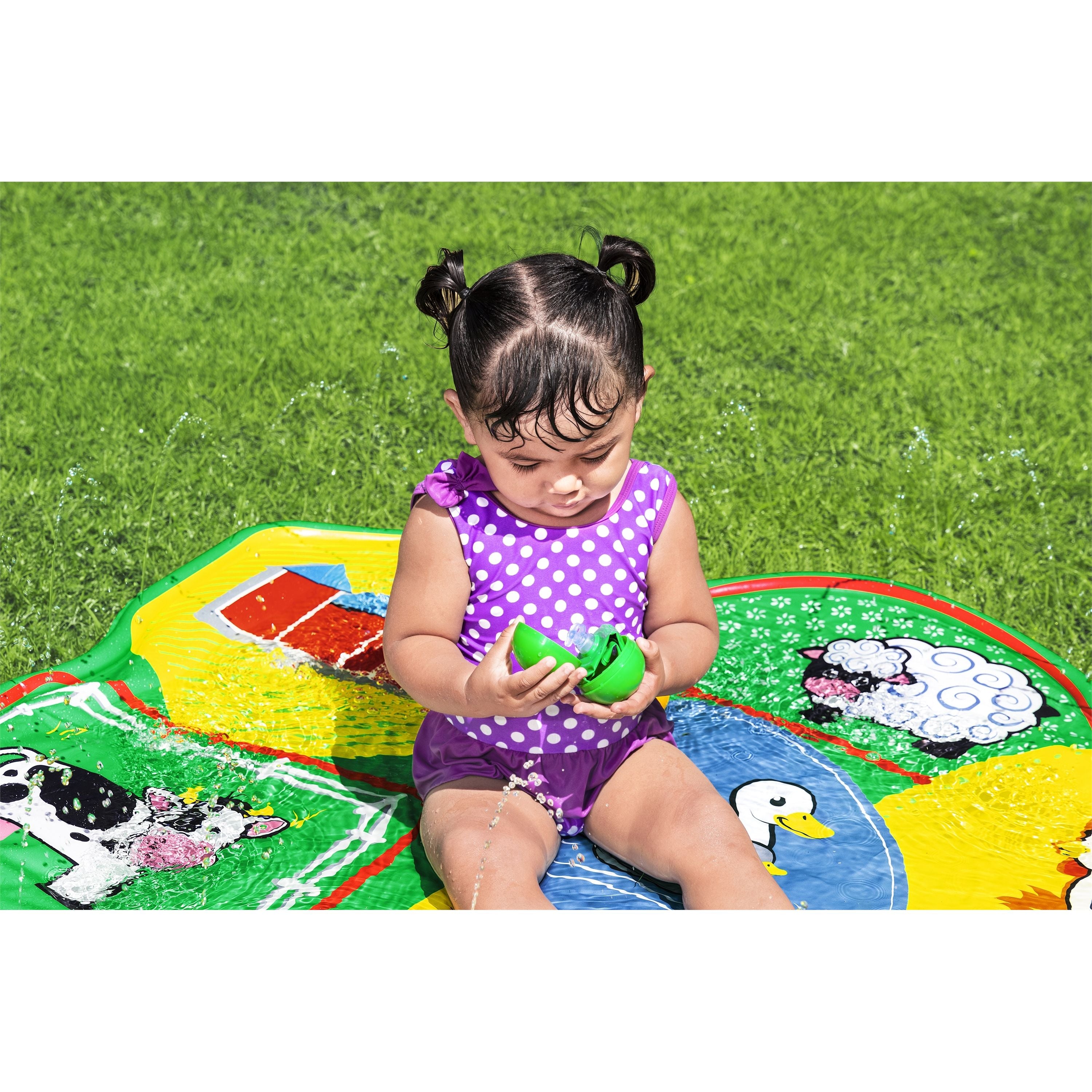 Bestway Lil' Barnyard Babies Colorful Splash Pad for Toddlers
