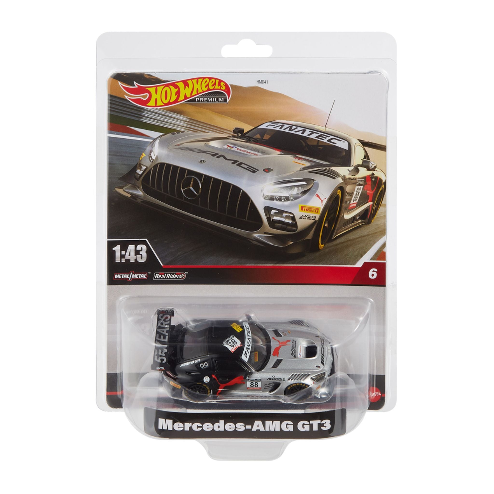 Hot Wheels Premium 1:43 Mercedes AMG GT3 - Ideal for Collectors
