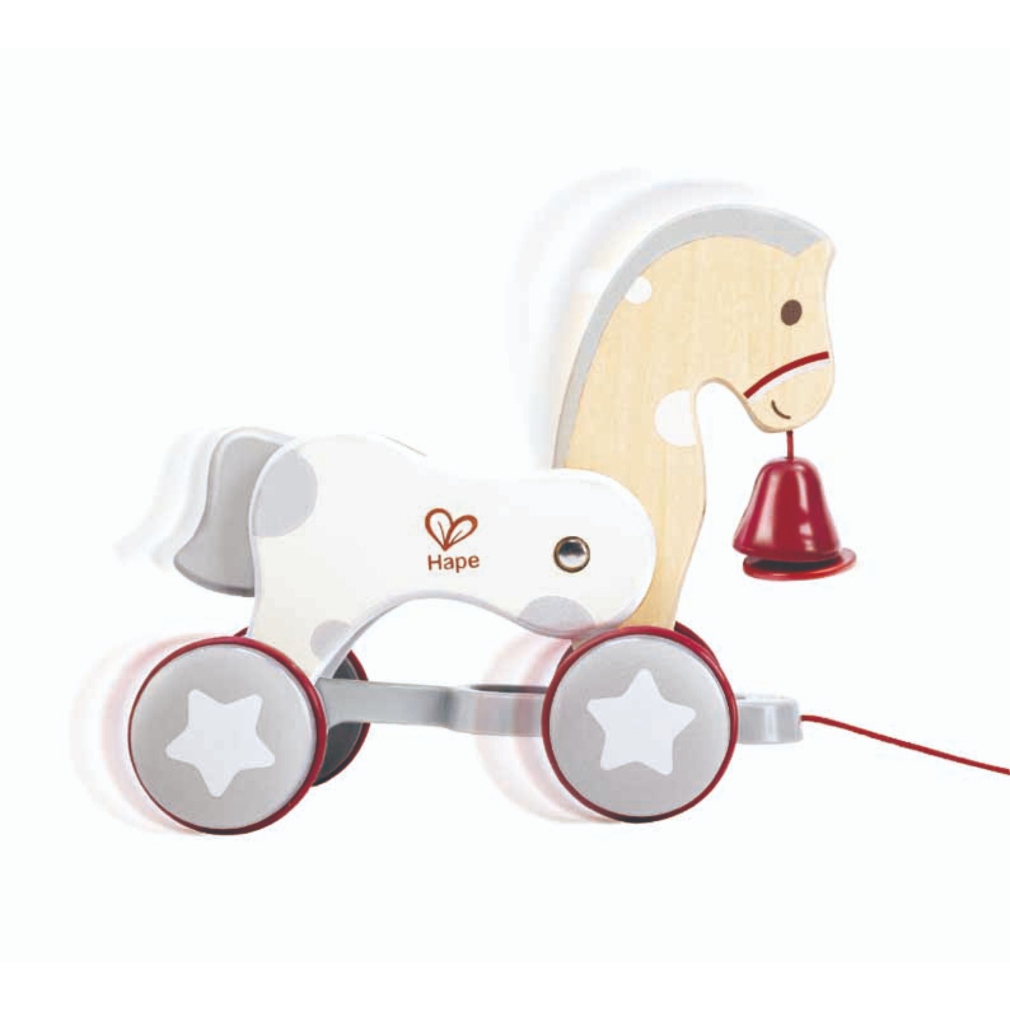Hape Classic Pull-Along Wooden Pony Toy - Ideal for 1 - 3 Year Olds