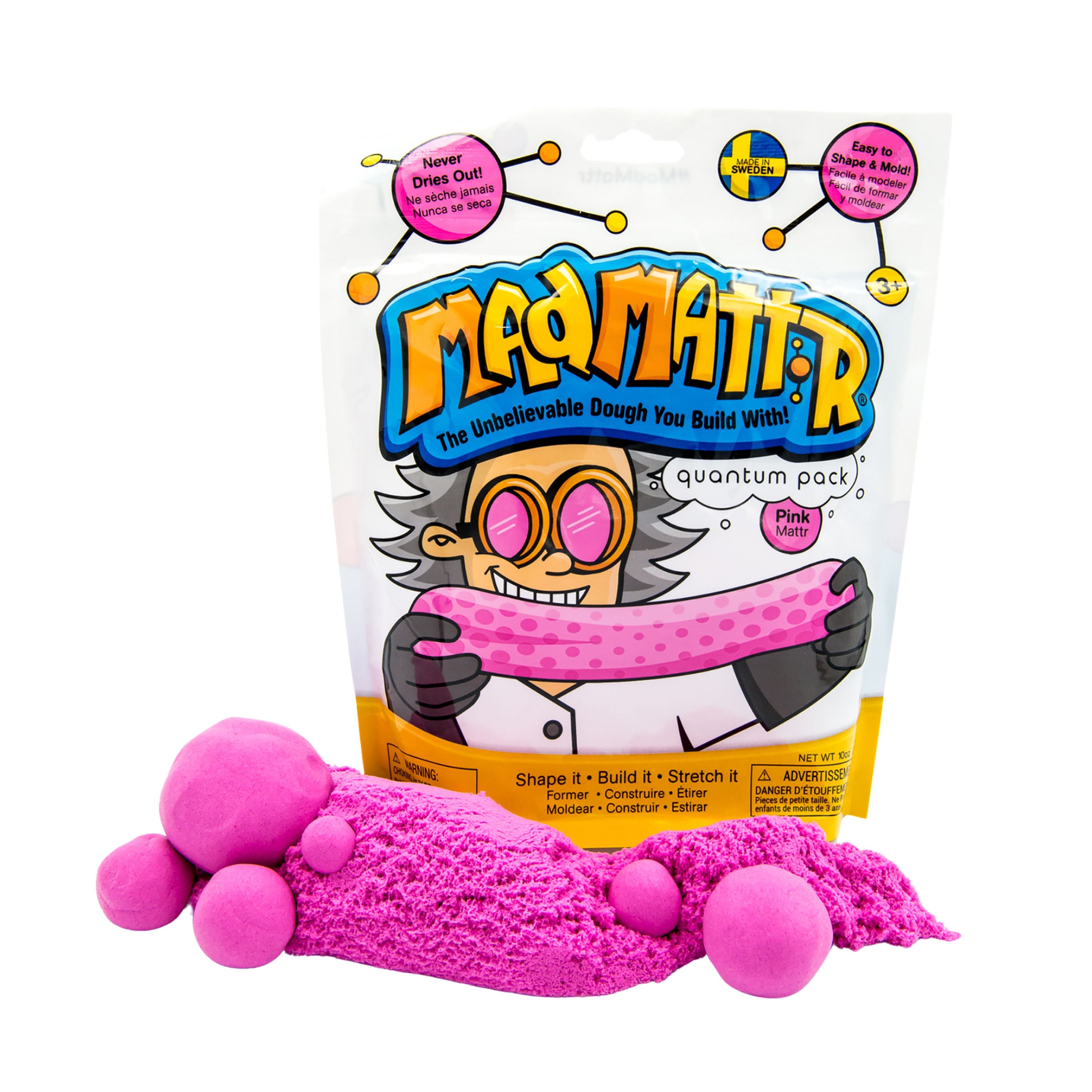 Mad Mattr Quantum Pack - 10 Oz Pink Modeling Dough - Endless Fun!