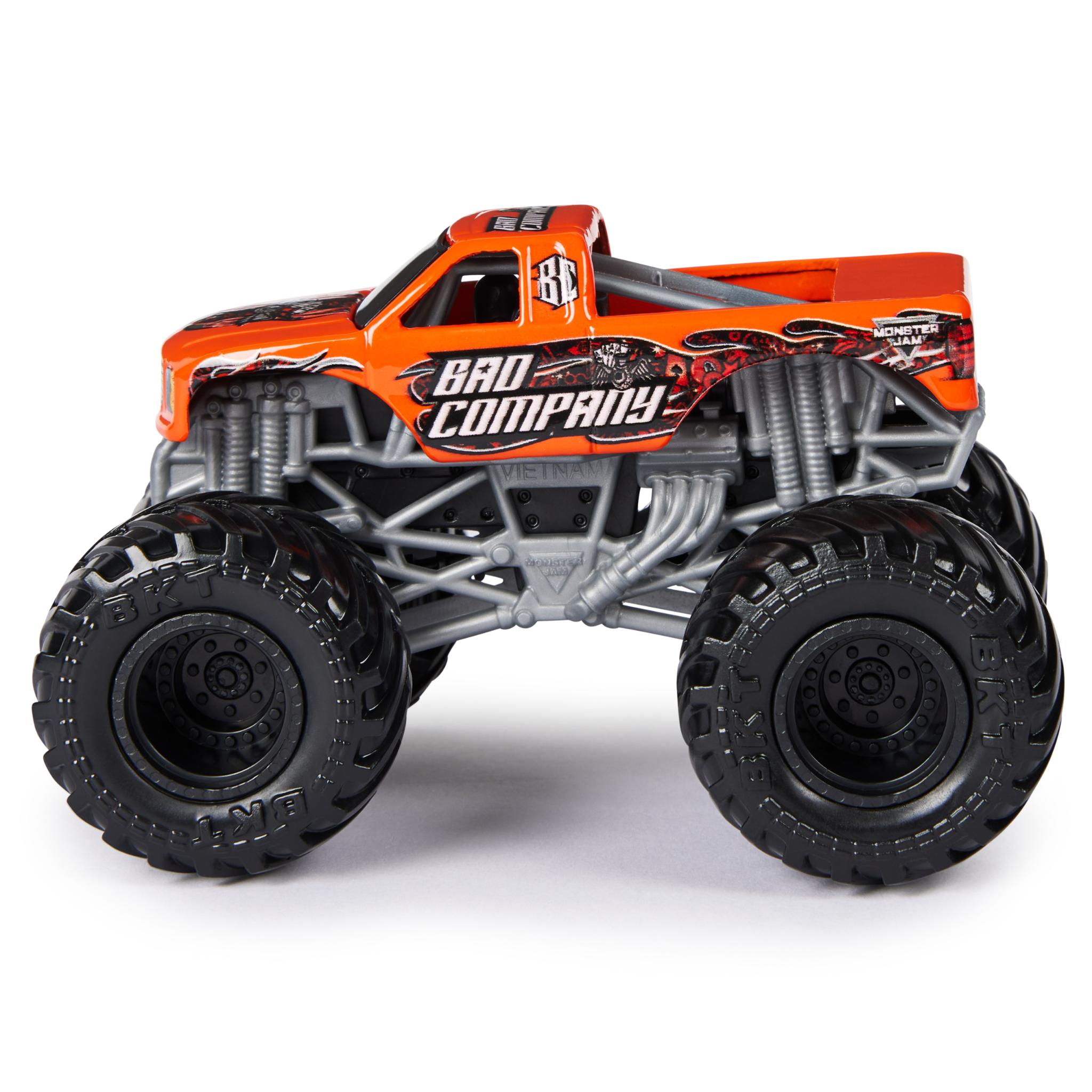 Hot Deal! Monster Jam 1:64 Scale Die - Cast 2 - Pack: Bad Company vs Earth Shaker Toy Trucks