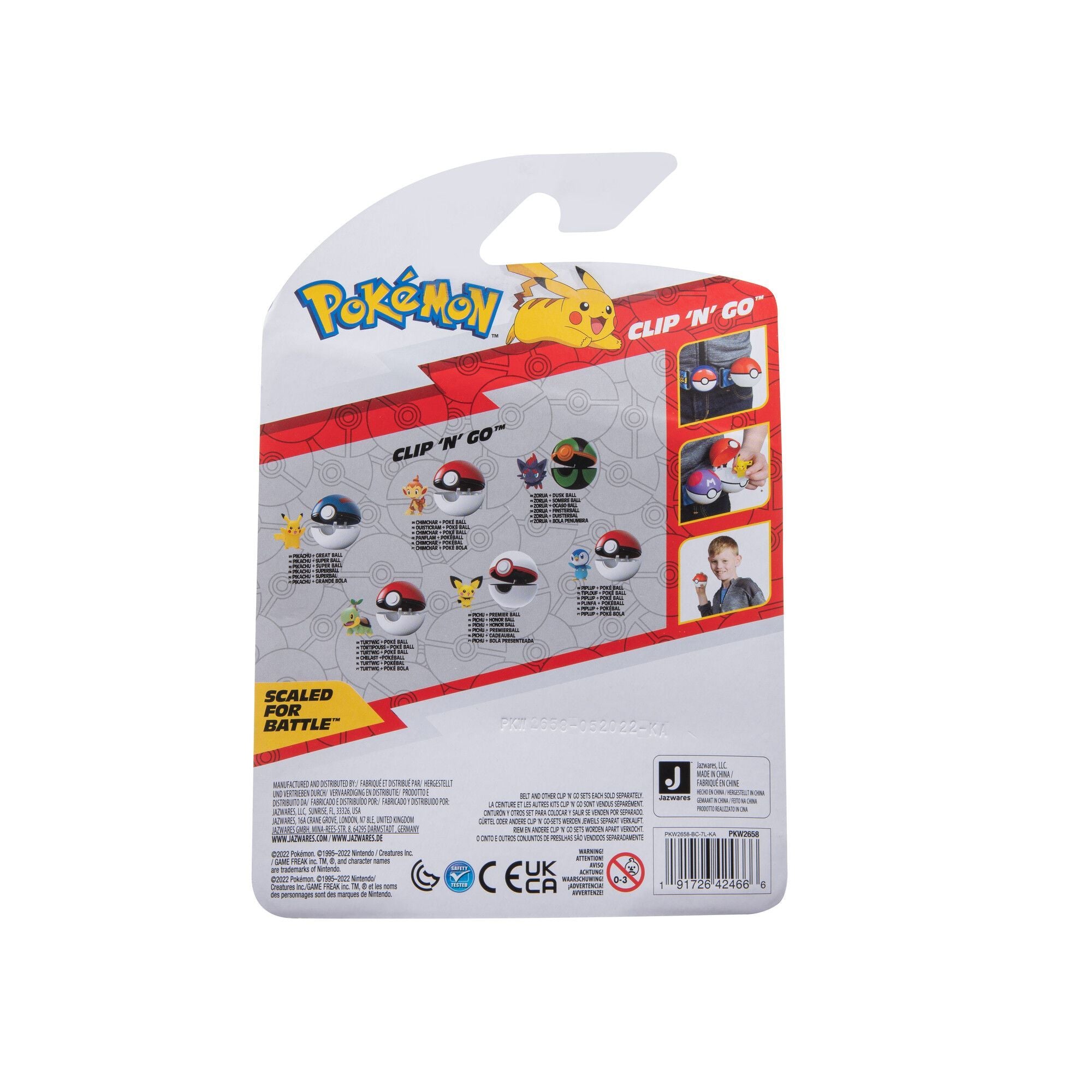 Hot! Pokemon Clip N Go Zorua with Dusk Ball