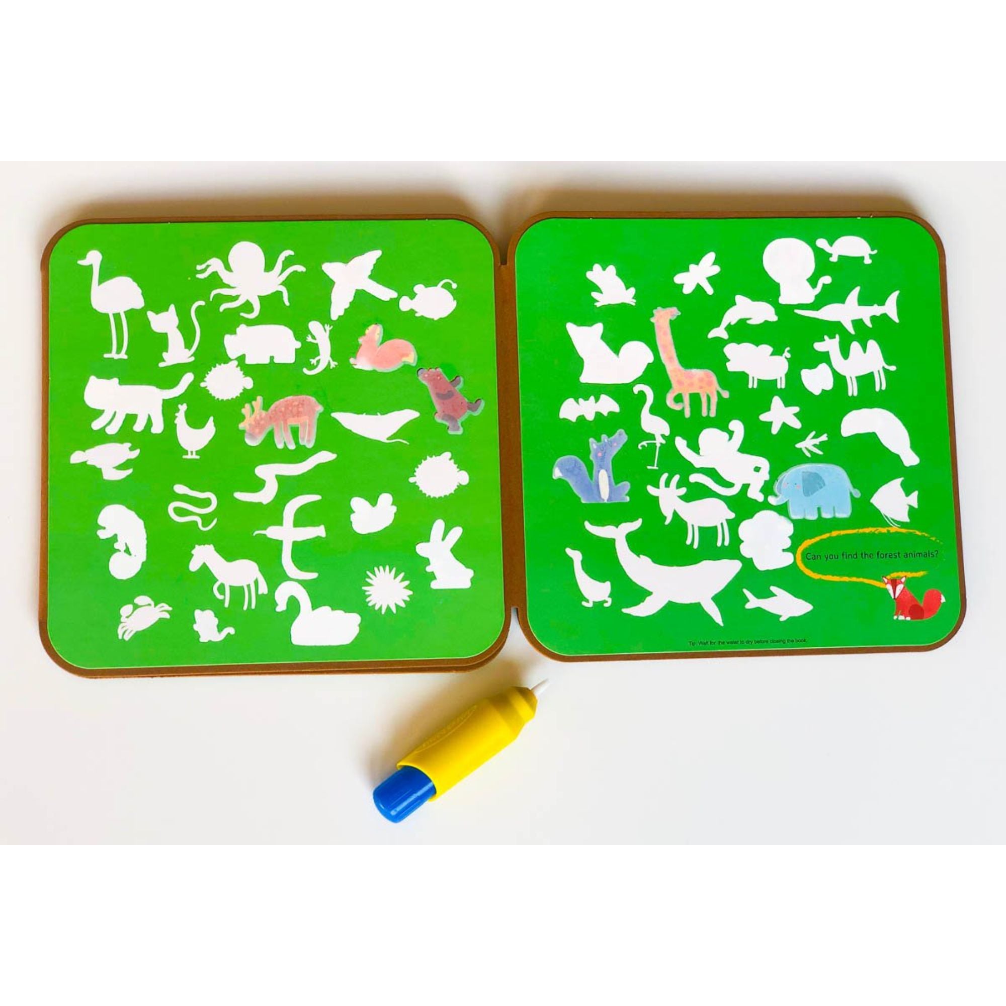 MierEdu Magic Water Doodle Book: Forest Animals - Ideal for Travel
