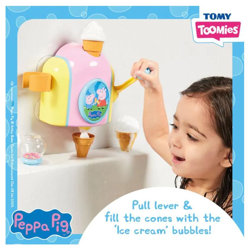 Hot Sale! Toomies Peppa Pig Bubble Ice Cream Maker - Ideal Baby Bath Toy