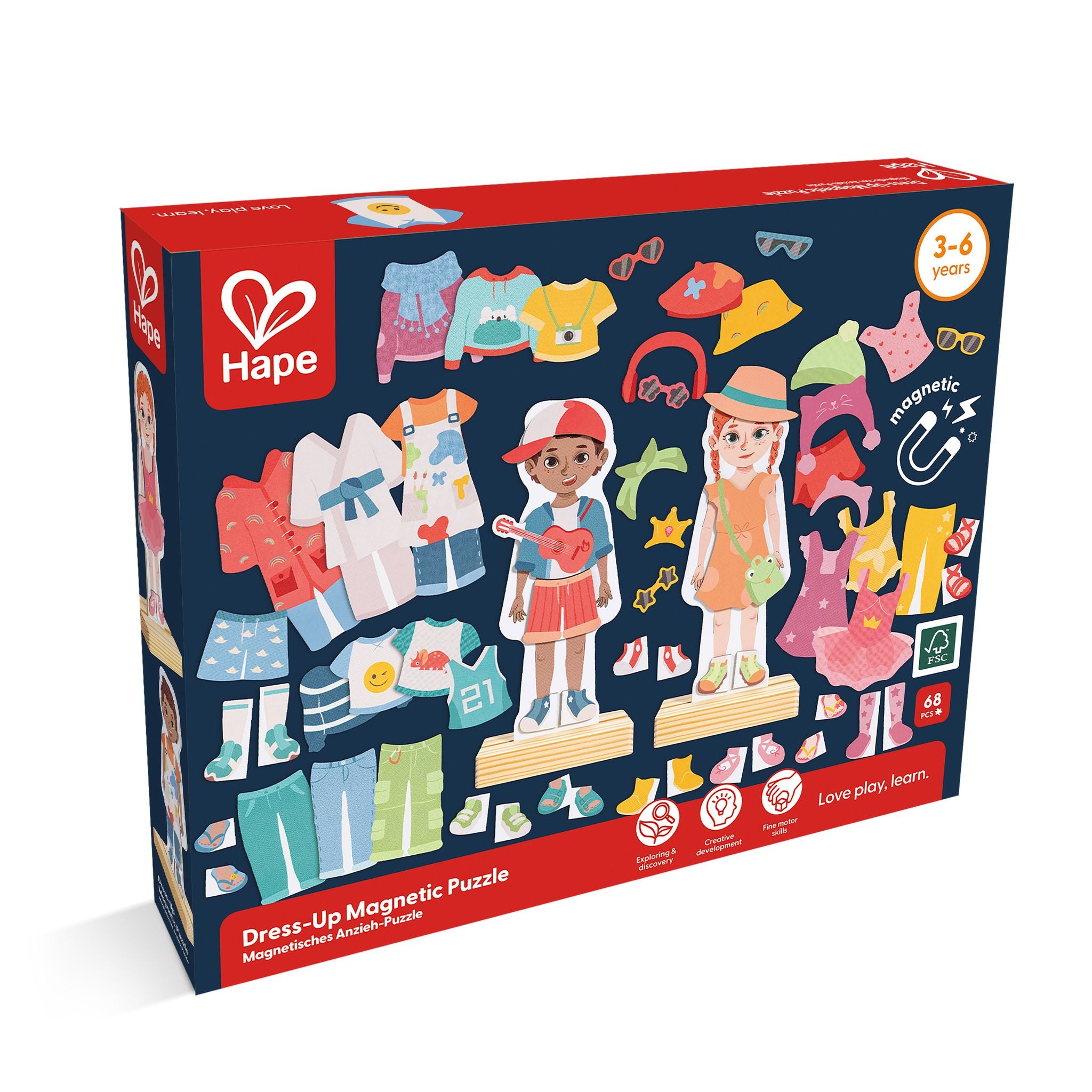 Hape's Fun Dress Up Magnetic Puzzle - Ideal for Creative Kids!