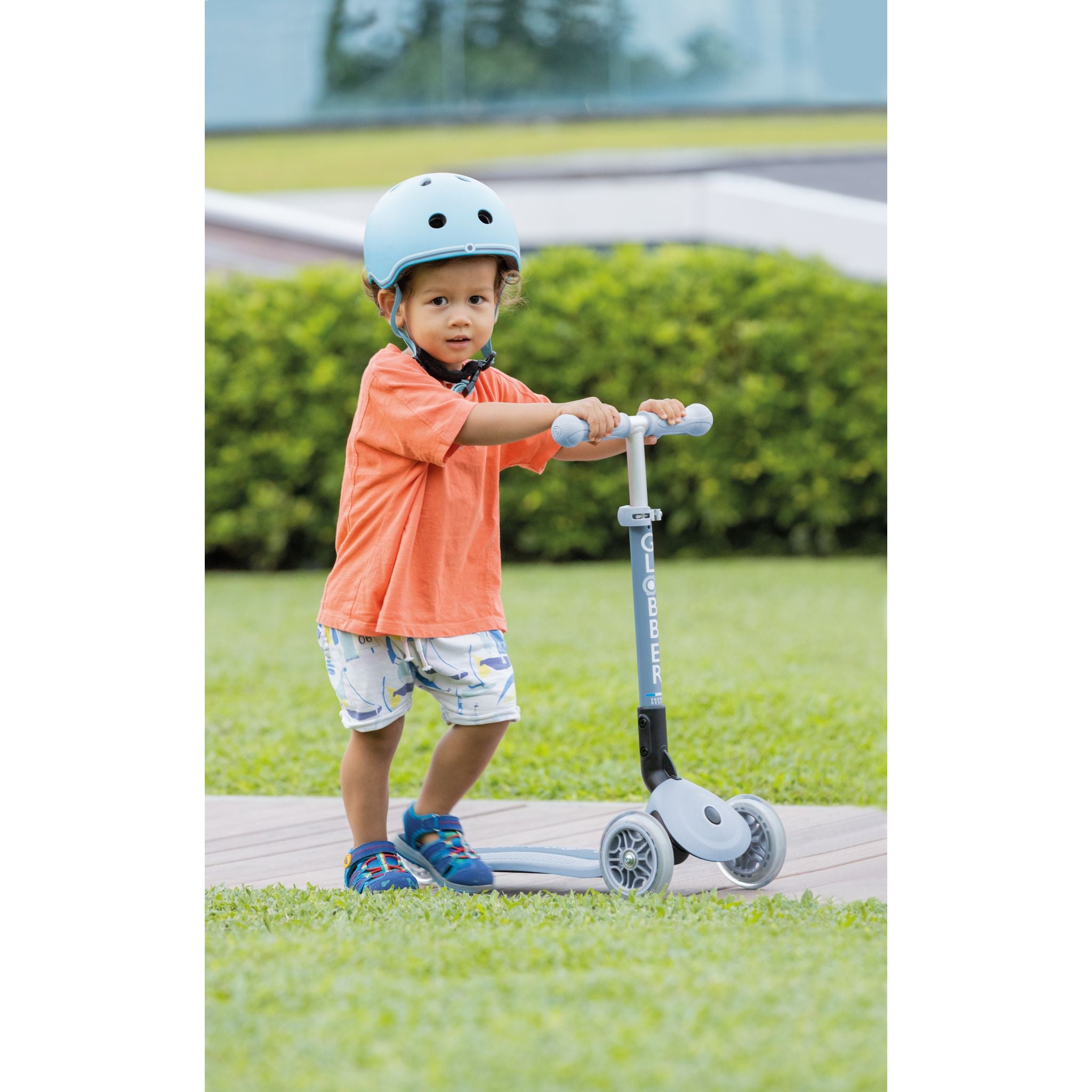 Globber Go Up Fold Plus Ecologic Scooter - Blueberry for Toddlers